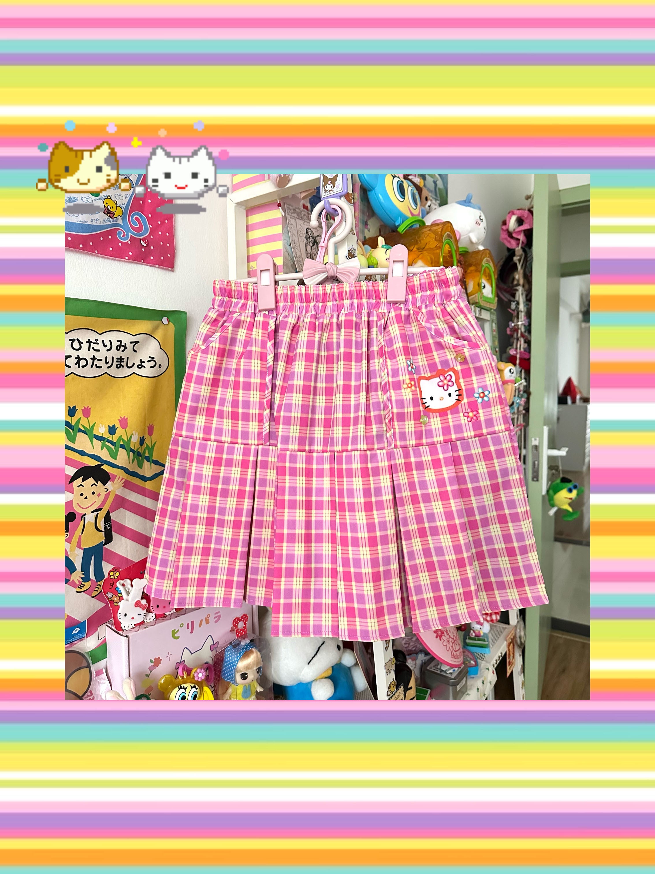Y2K Kitty Mini Skirt - Bodytalk by Land Decora