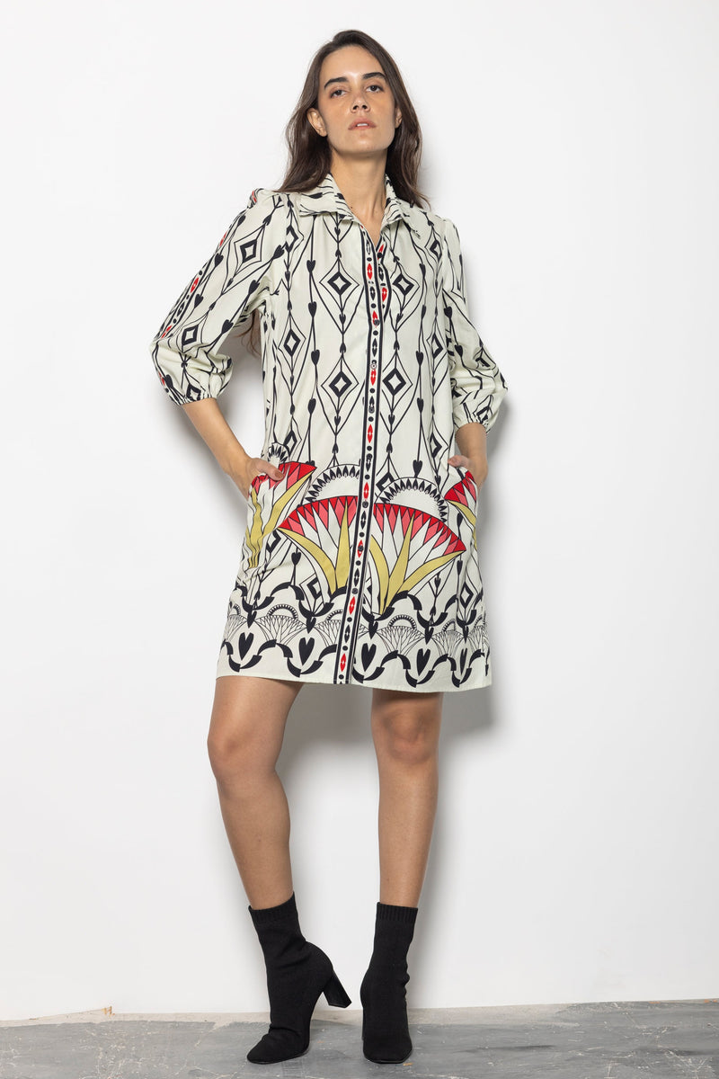 ARROW MOTIFS AVA DRESS by Maude Vivante