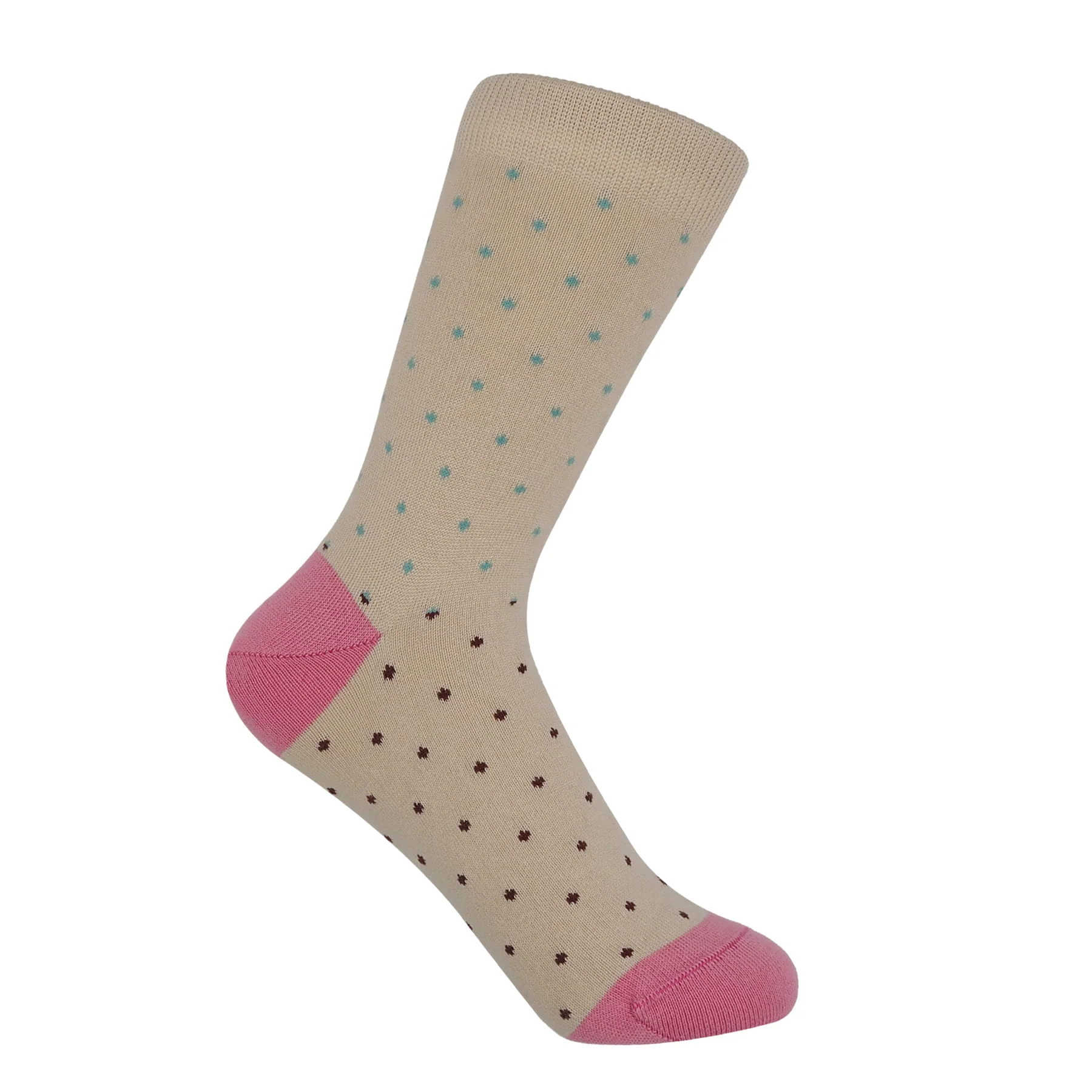 Pin Dot Women's Socks - Beige by Peper Harow