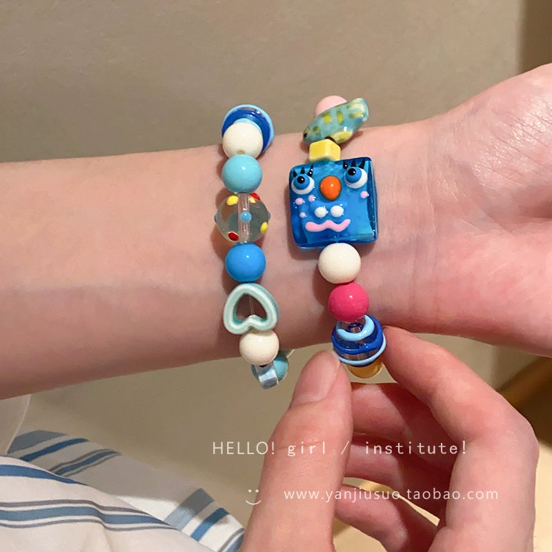Decora Kei GIRL INSTITUTE Flower Bracelet | Colorful Harajuku Accessories by Land Decora