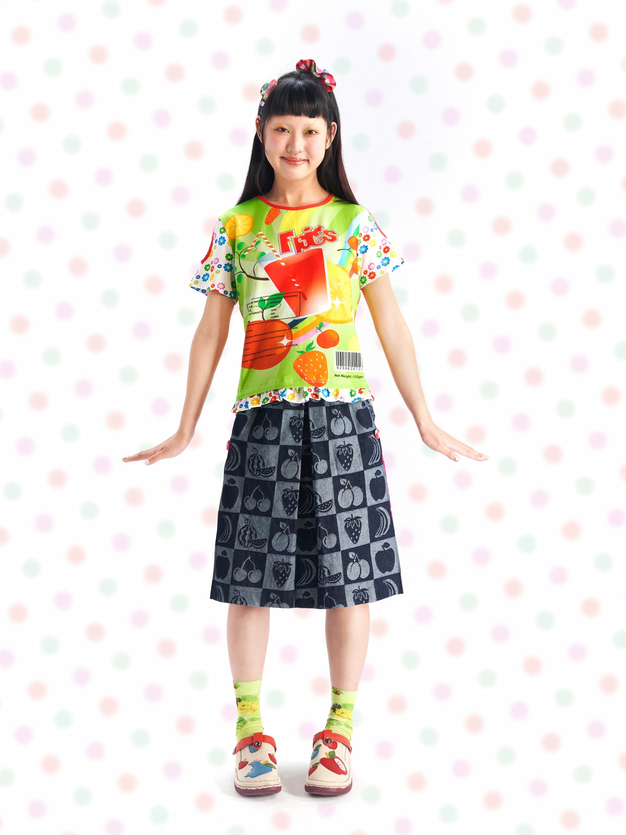 Harajuku T-shirt Candy Packaging T-shirt - Fruits by Land Decora