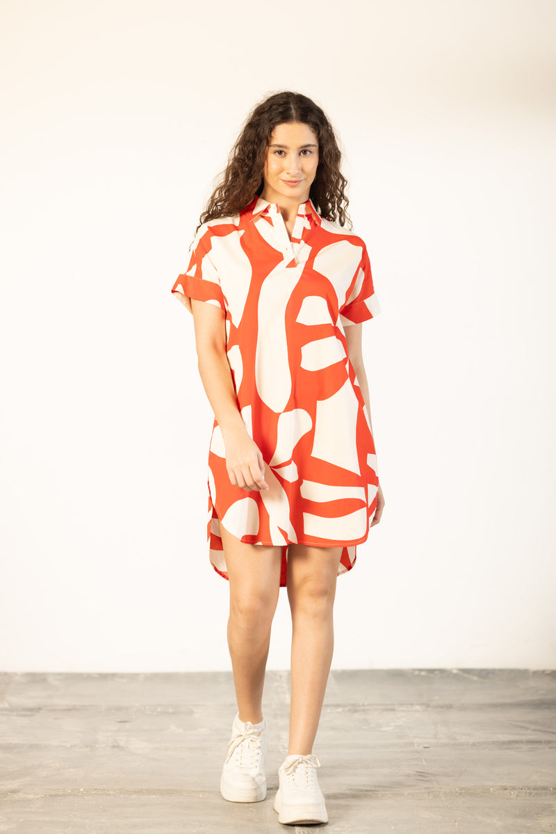 SCARLET SHARDS ANNA DRESS by Maude Vivante