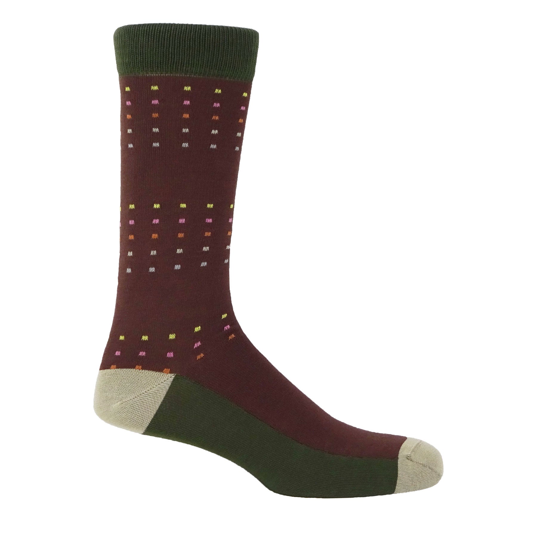 Square Polka Men's Socks - Autumn by Peper Harow