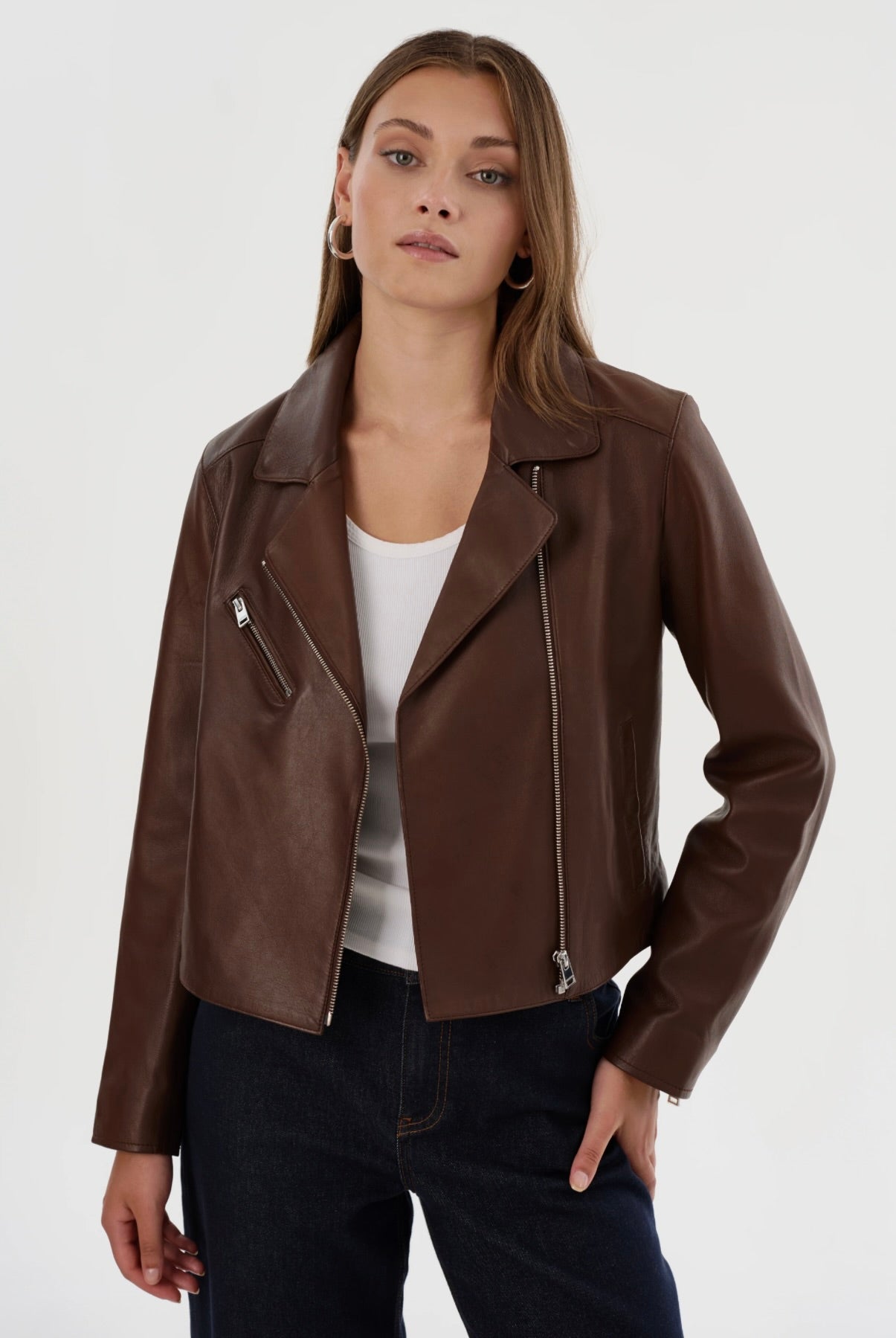 Valeria Leather Biker Jacket by Sierra Deene