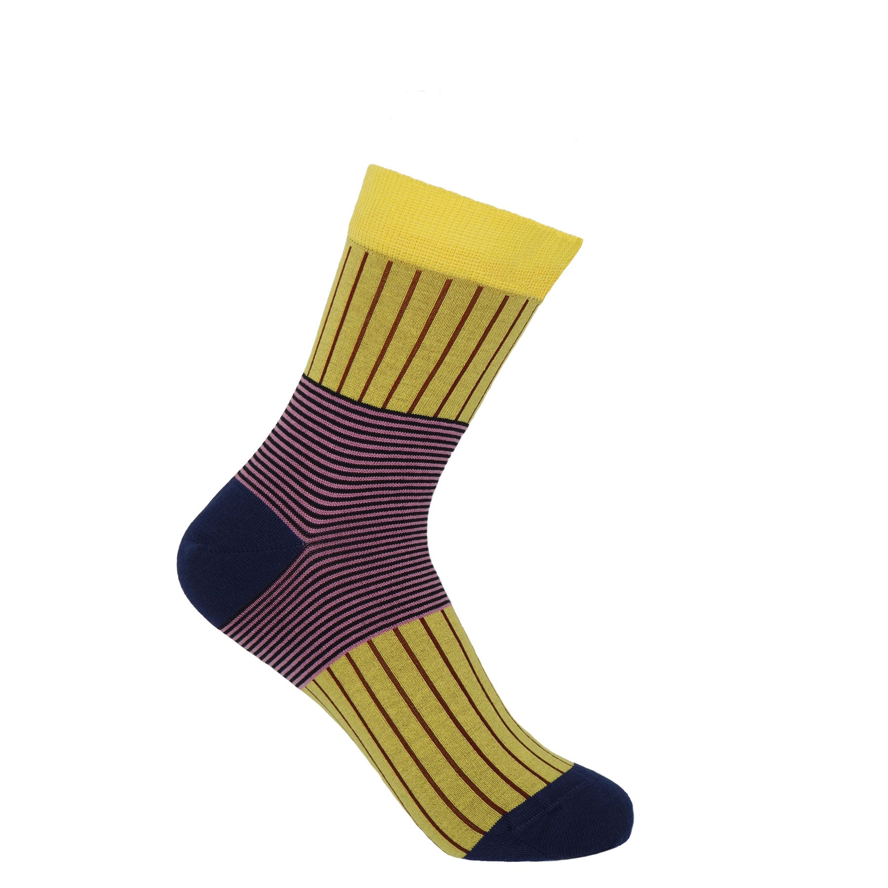 Oxford Stripe Women's Socks - Yellow by Peper Harow