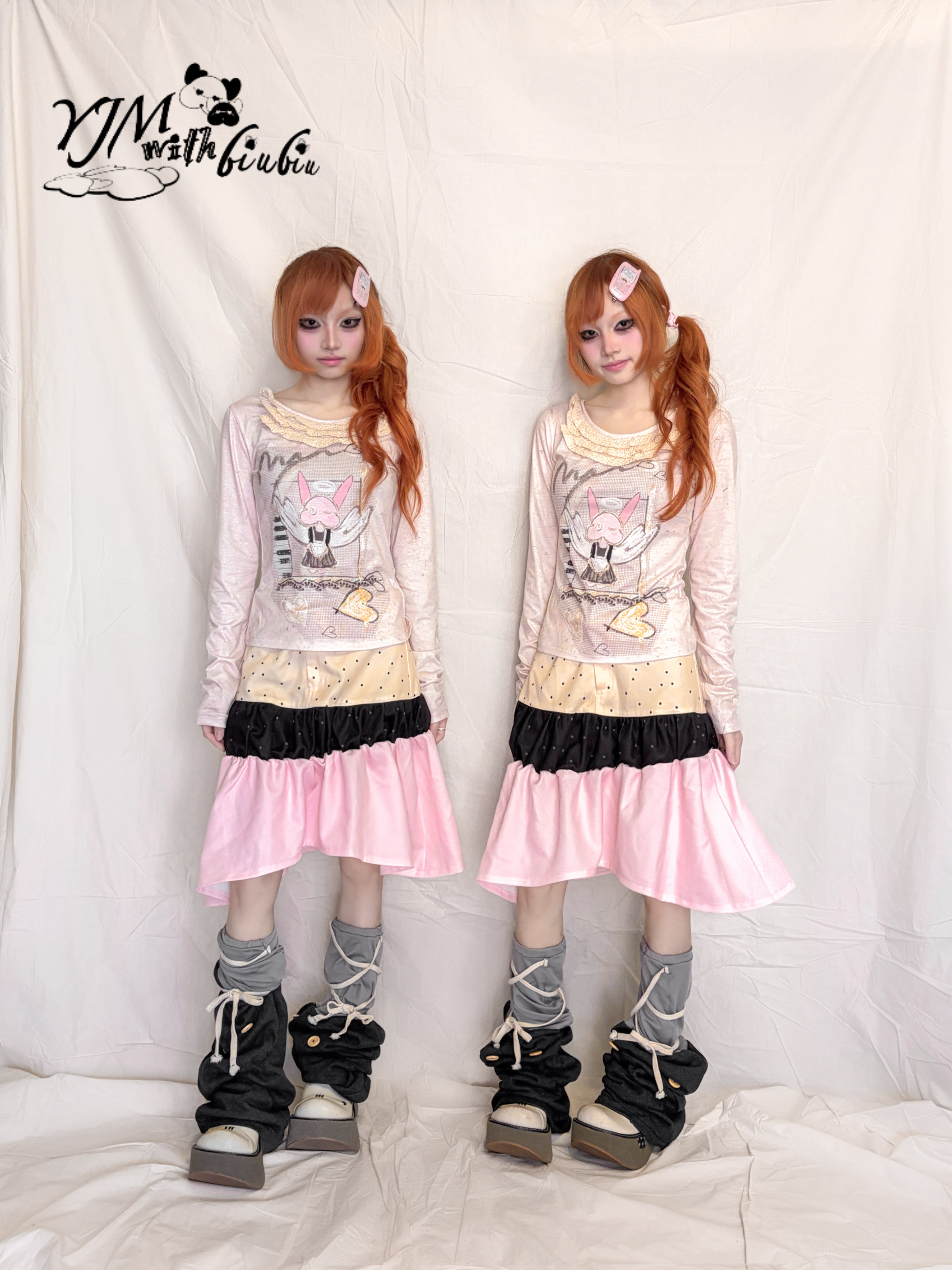 Asymmetric Patchwork Skirt - YJM with biubiu by Land Decora