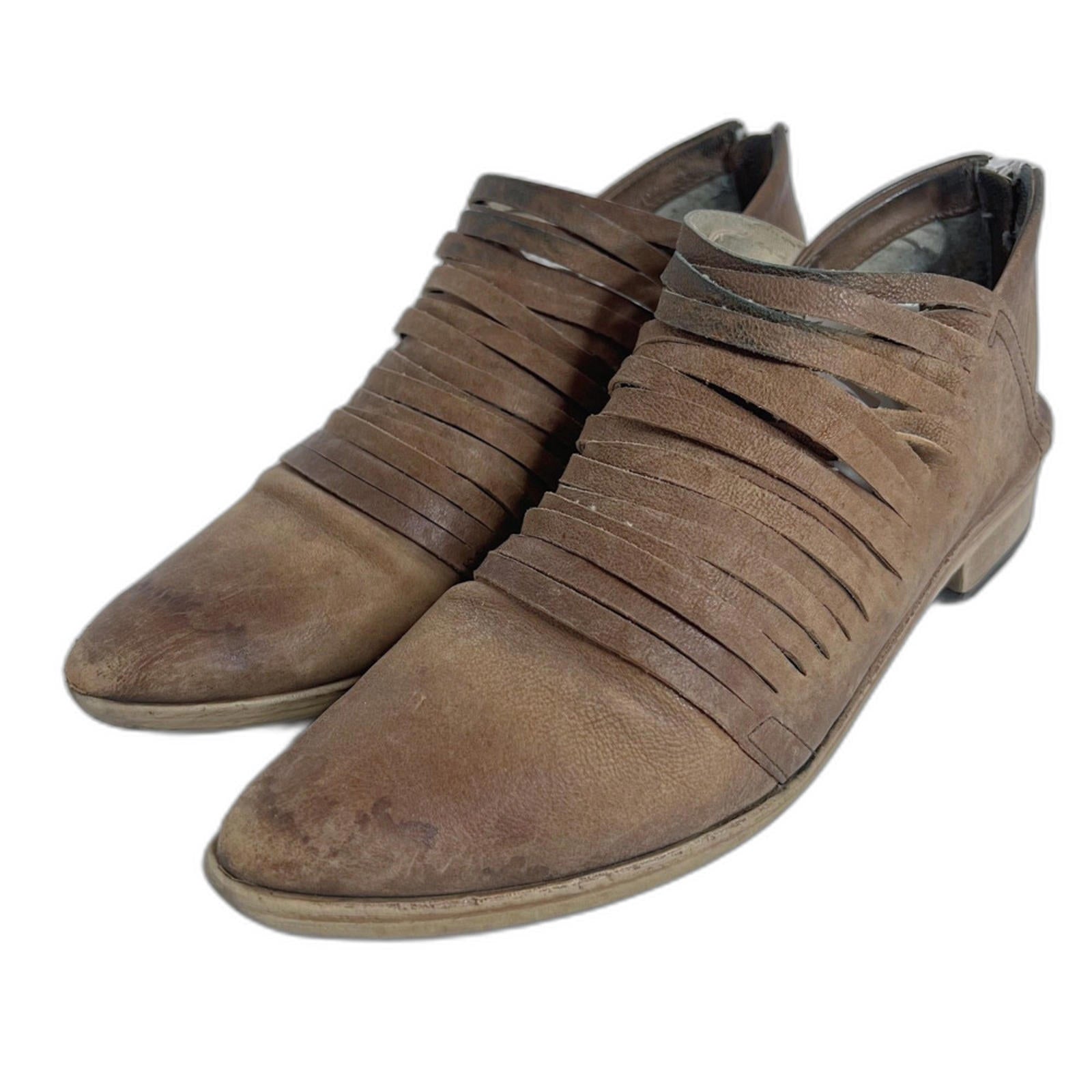 Free People Lost Valley Boot Brown Leather Pointed Toe Ankle Boot Size by Hot Girl Secondhand