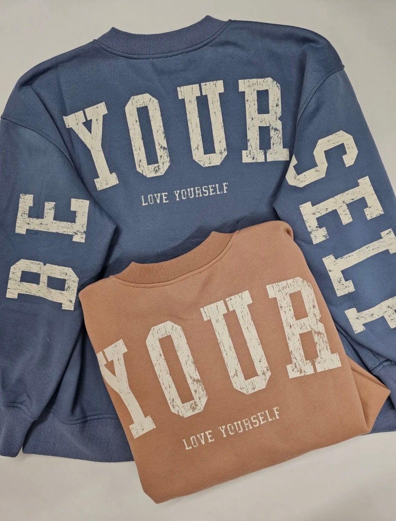 Be Your Self Oversized Sweatshirt - Light Blue by Sierra Deene