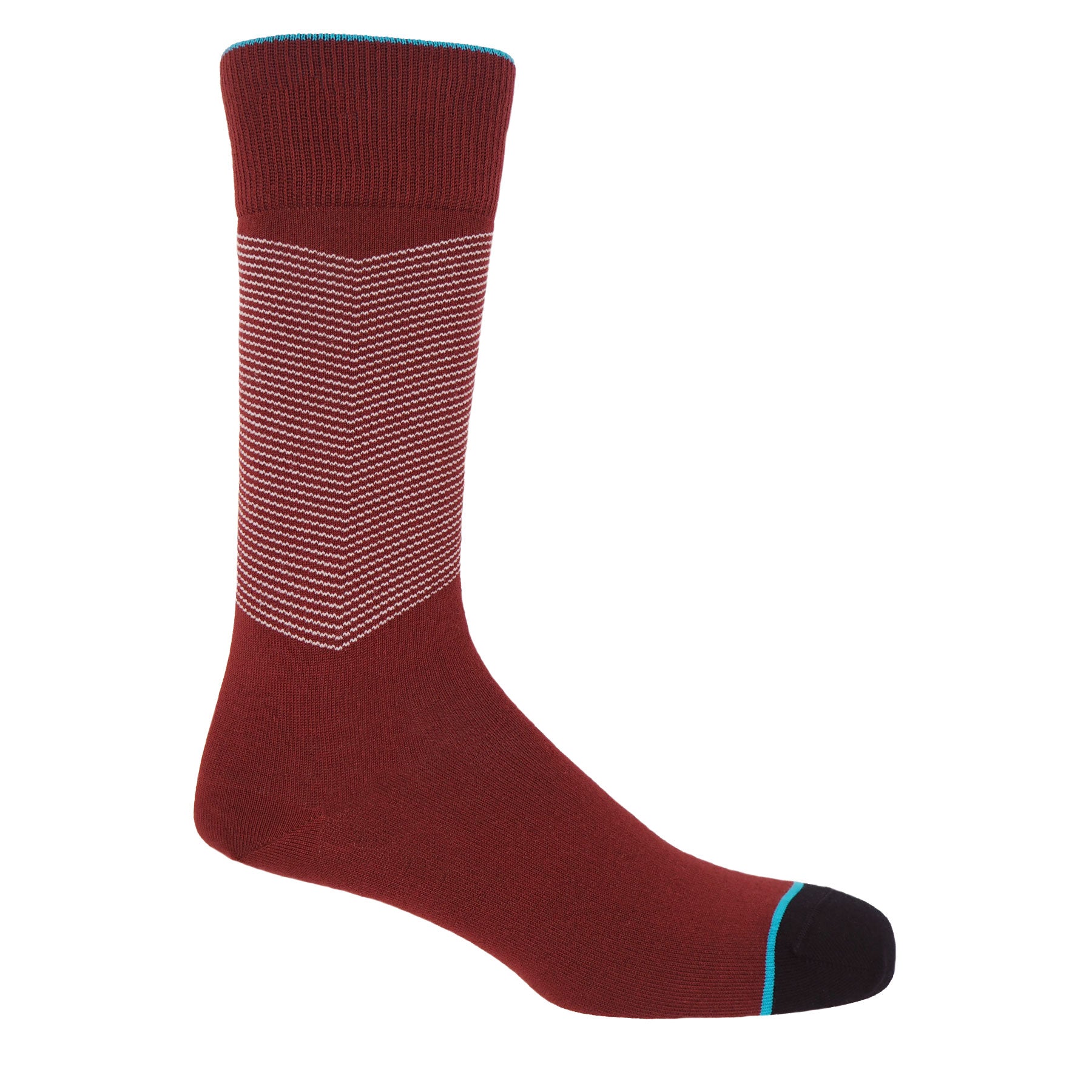 Chevron Men's Socks - Garnet by Peper Harow