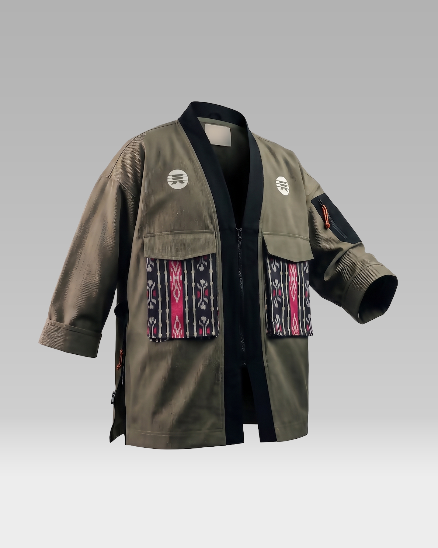 ROOTS Noragi Jacket - "Mystic" OD/Black/Red - SNK ATK® Design Lab by SNK ATK Design Lab