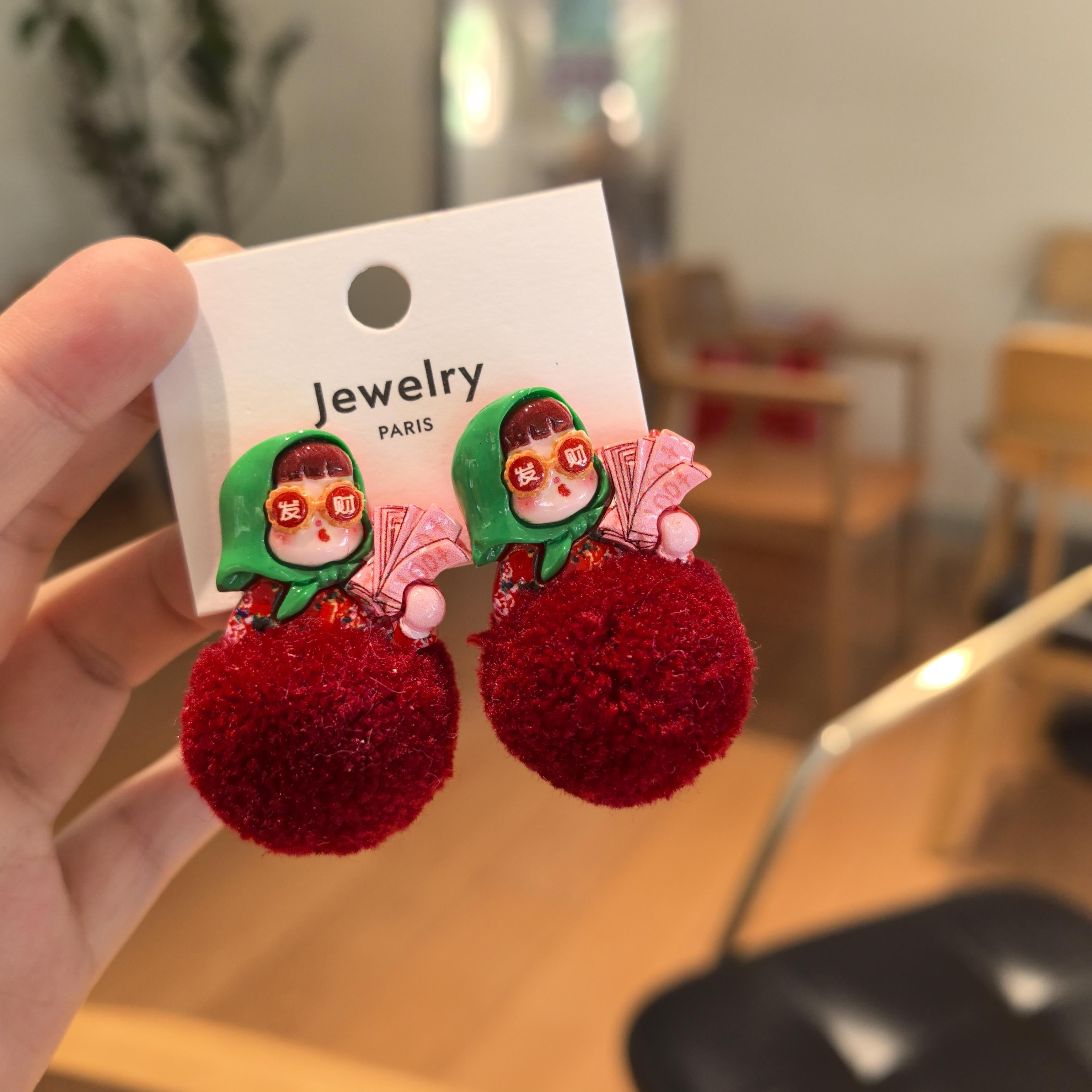 MuQi Wealthy Girl Earrings Ear Stud by Land Decora