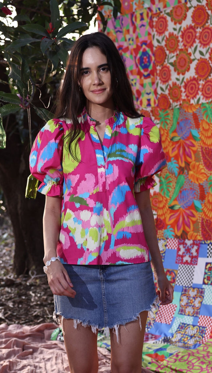 PAISLEY IKAT AMY Top by Maude Vivante