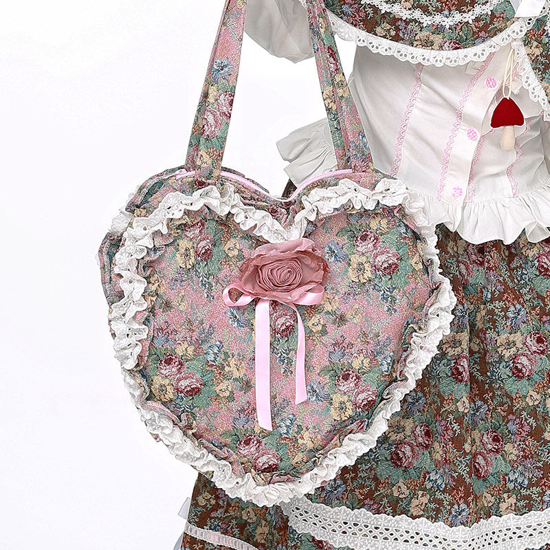 Pink Heart Lolita Shoulder Bag - SOS MEME CLUB by Land Decora