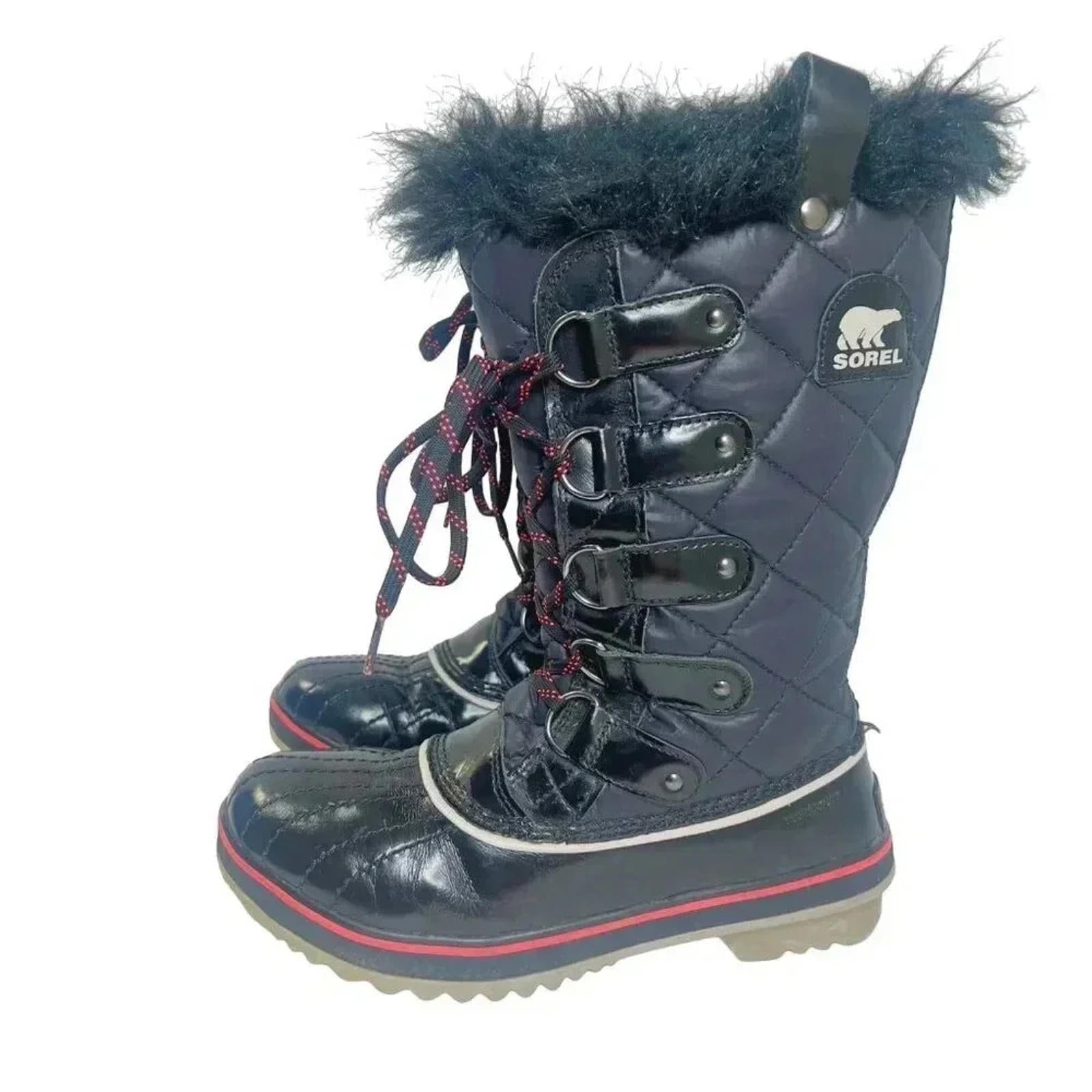 Sorel Tofino Cate Black Winter Snow Boots Quilted Waterproof Size 7 by Hot Girl Secondhand