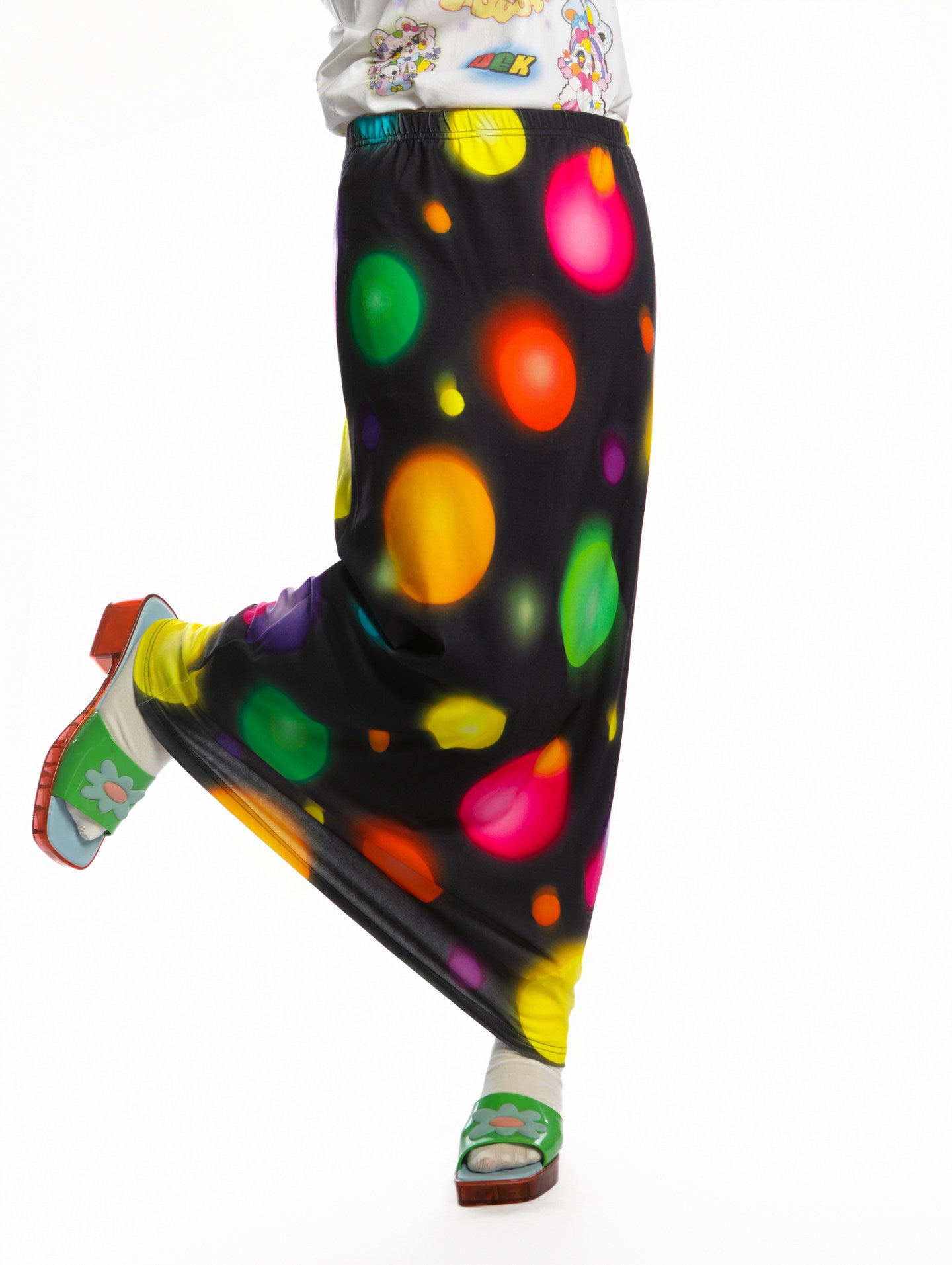 Decora Y2K Polka Dot Long Skirt - DeadEndKids by Land Decora