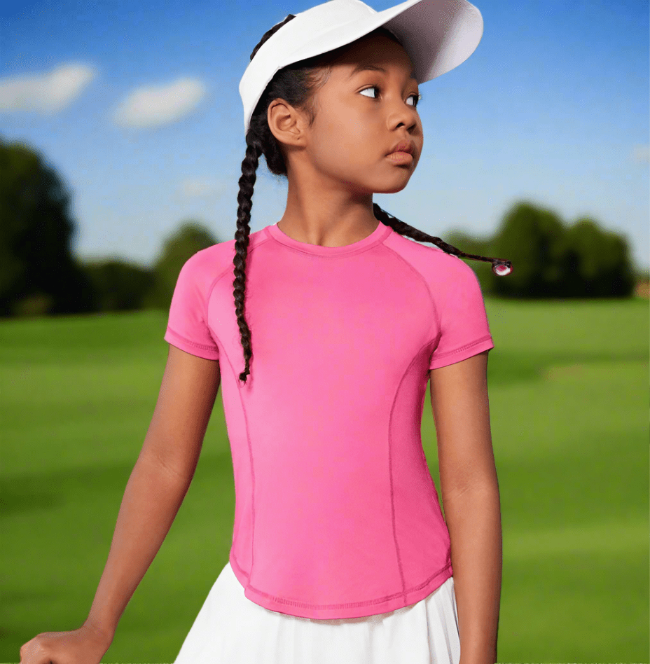Pretty In Pink Girl's Tee by Putter Girl