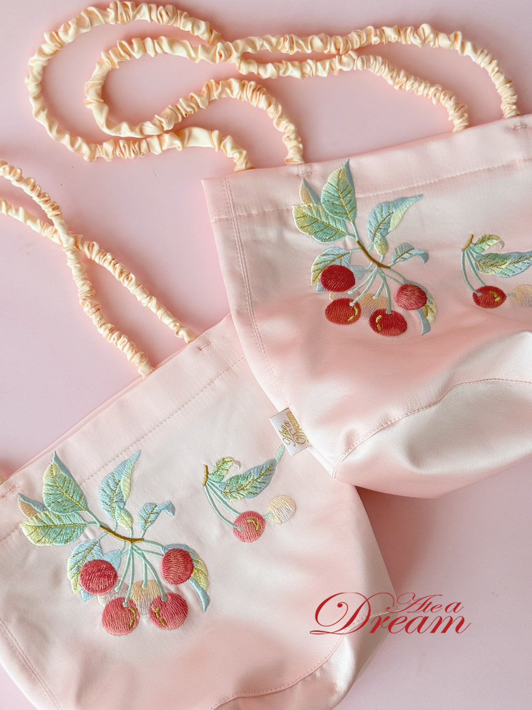 Cherry Embroidered Mini Tote Bag - Ate a Dream by Land Decora