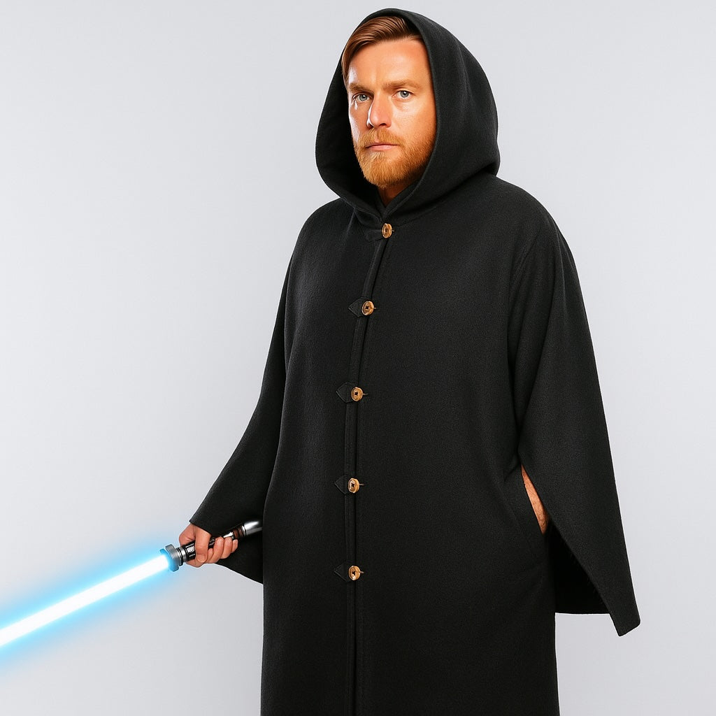 Tangula - Alpaca Wool Unisex South American Handwoven Hooded Coat Jedi by ECUALAMA
