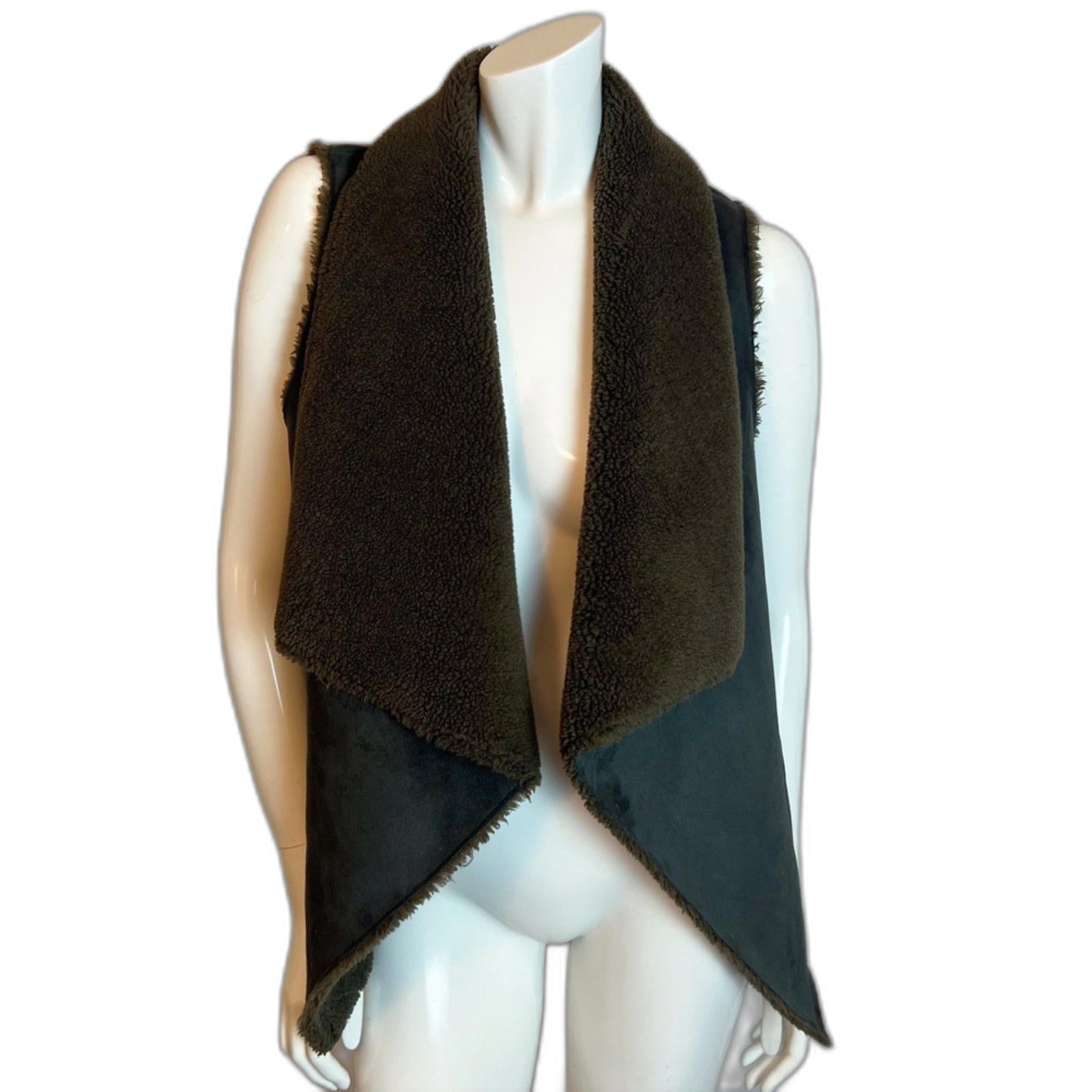 Velvet by Spencer & Graham Brown Faux Shearling Vest Women's Size S by Hot Girl Secondhand