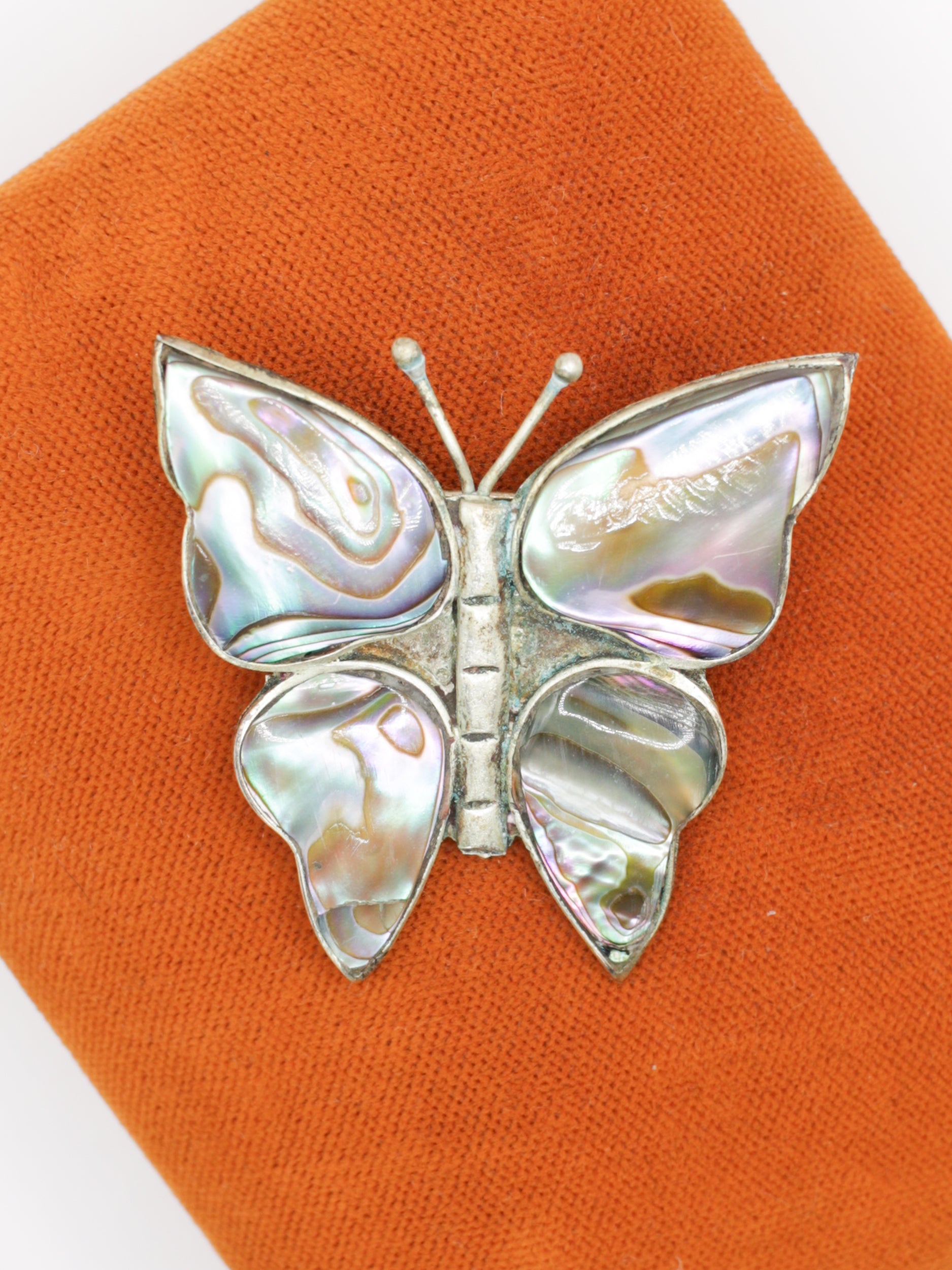 Vintage 50's Alpaca Mexico Butterfly Brooch by Northern Grip