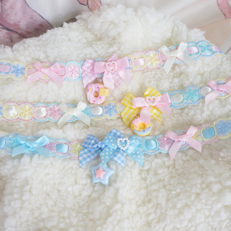MaoJiang Decora Kei Ribbon Choker Necklace | Kawaii Bow Accessory by Land Decora