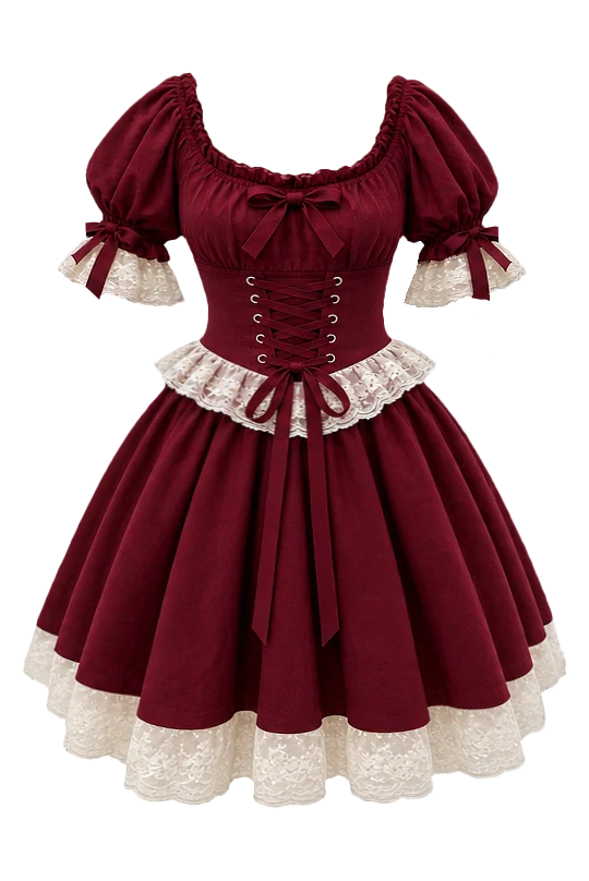 Red Velvet Fairy Dress by Miss Candyholic