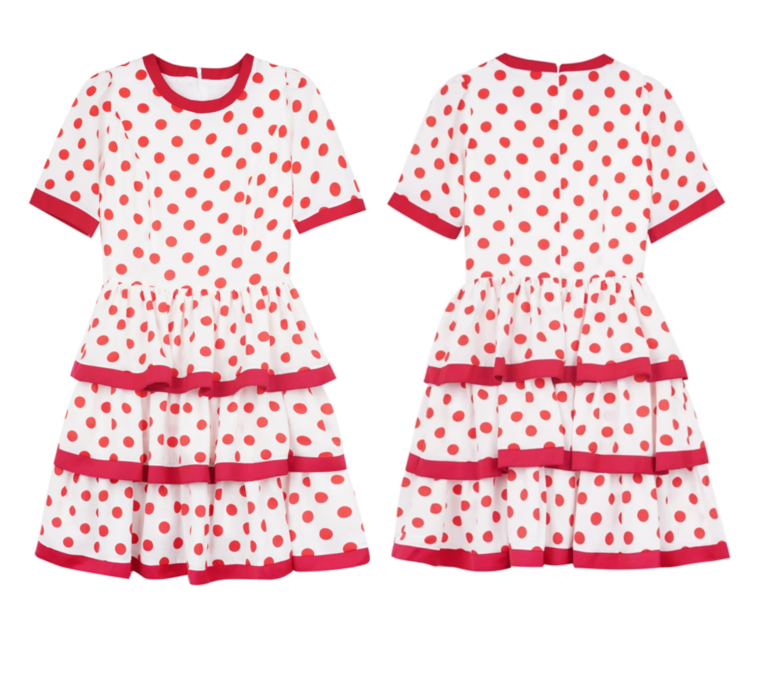 Showa Polka Dot Cake Dress Retro Kawaii Flared – Nanjun Vintage by Land Decora