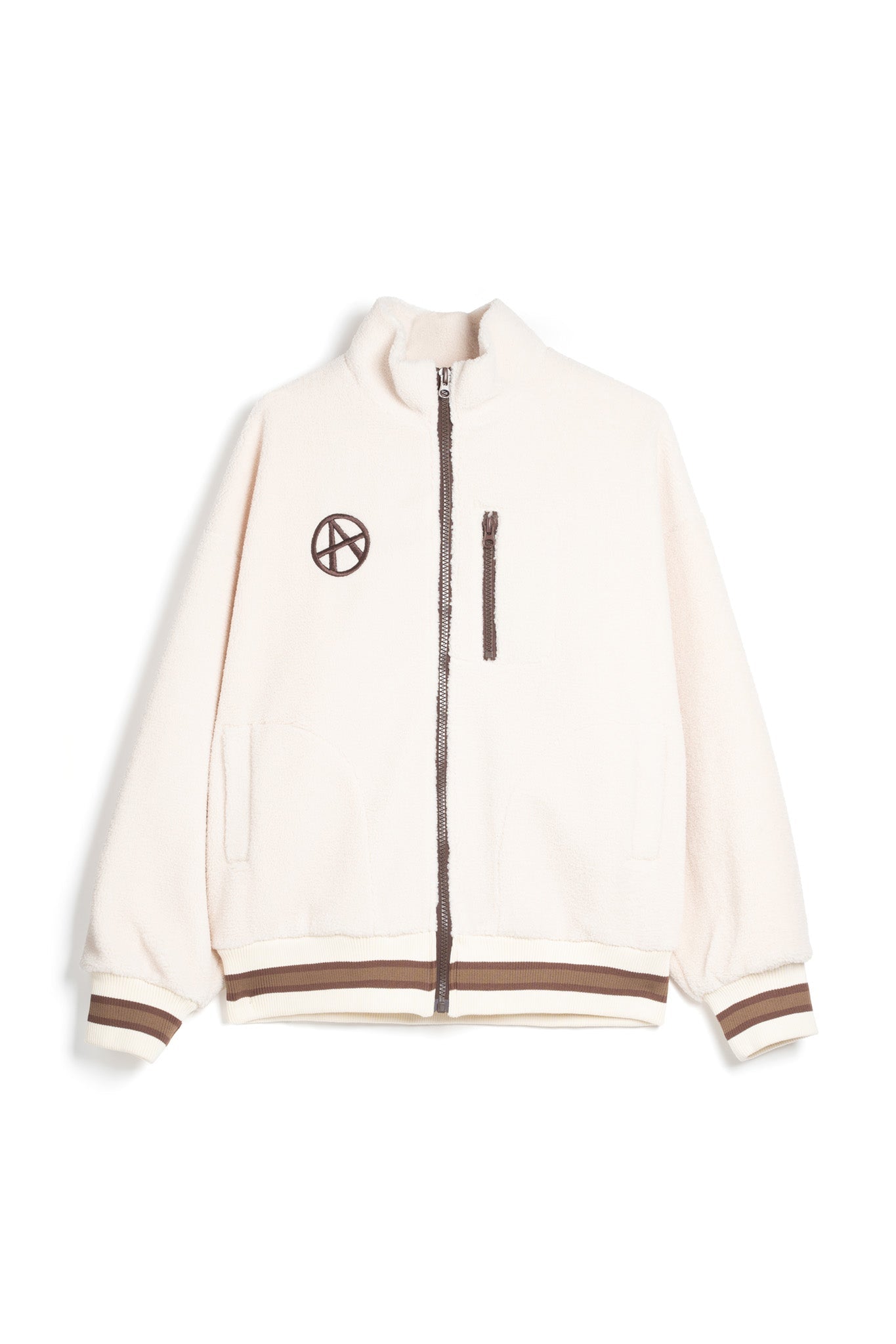 EMBLEM FLEECE JACKET CREAM by Acupuncture1993