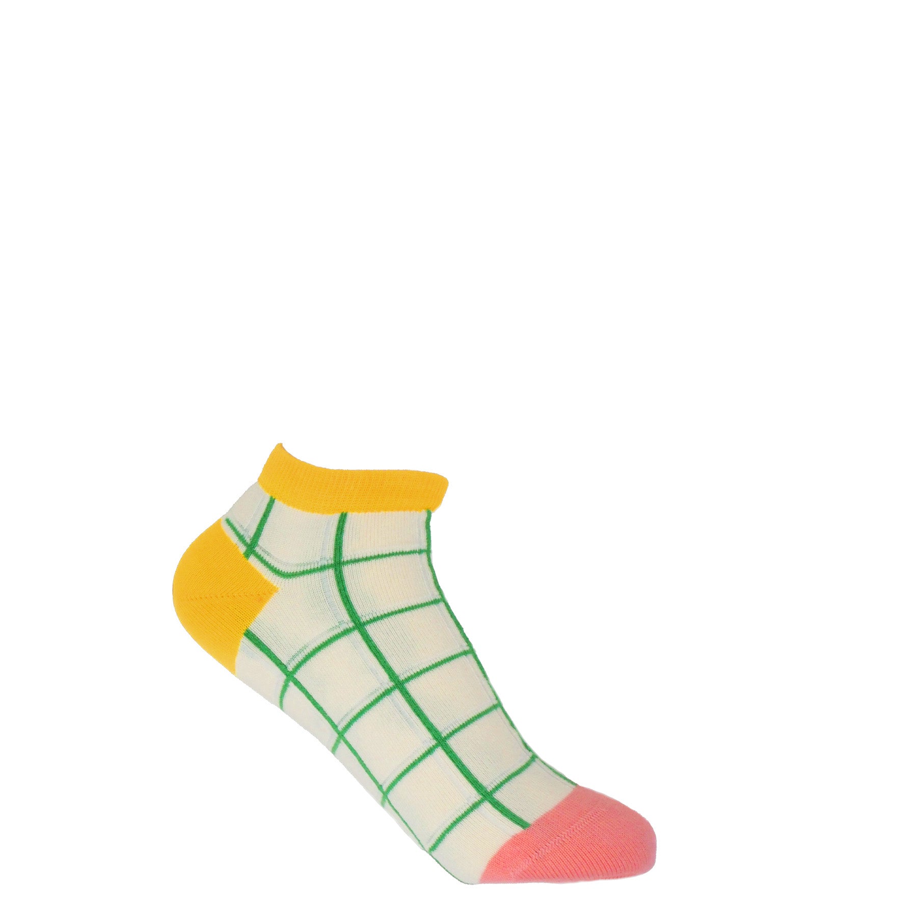 Grid Women's Trainer Socks - Cream by Peper Harow