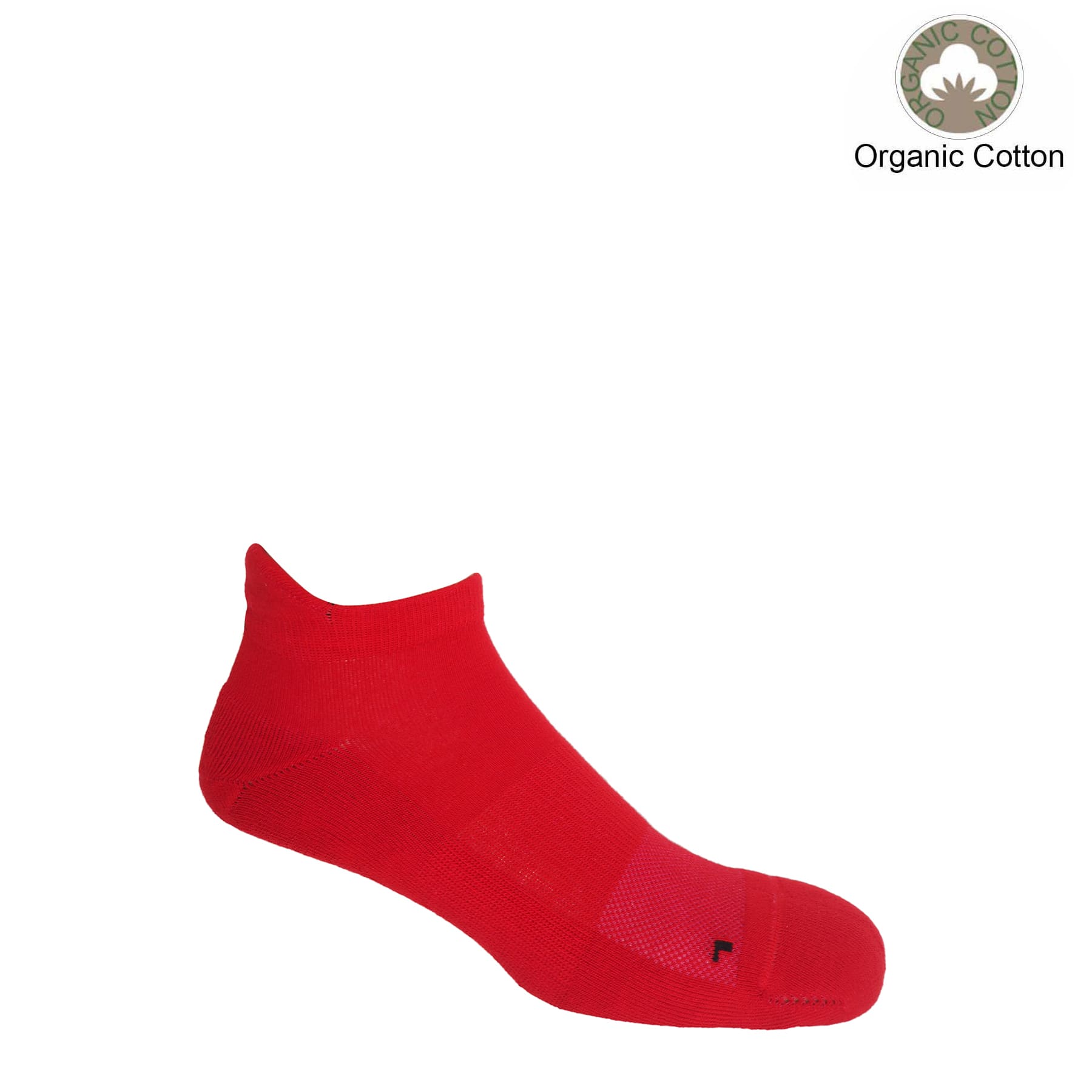 Organic Men's Trainer Sport Socks - Red by Peper Harow