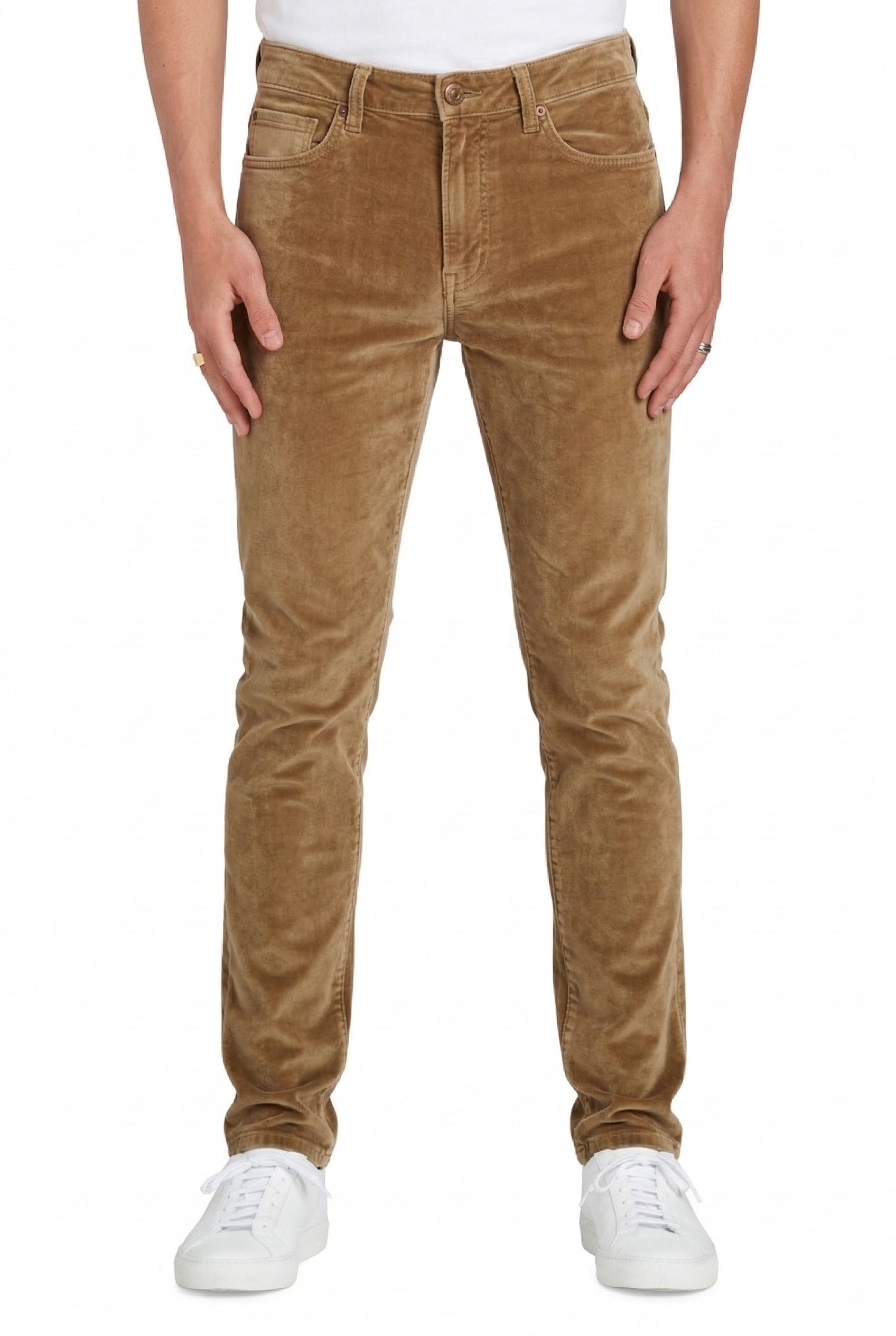 Brando Velvet Teak Stretch Slim Jean by MONFRERE