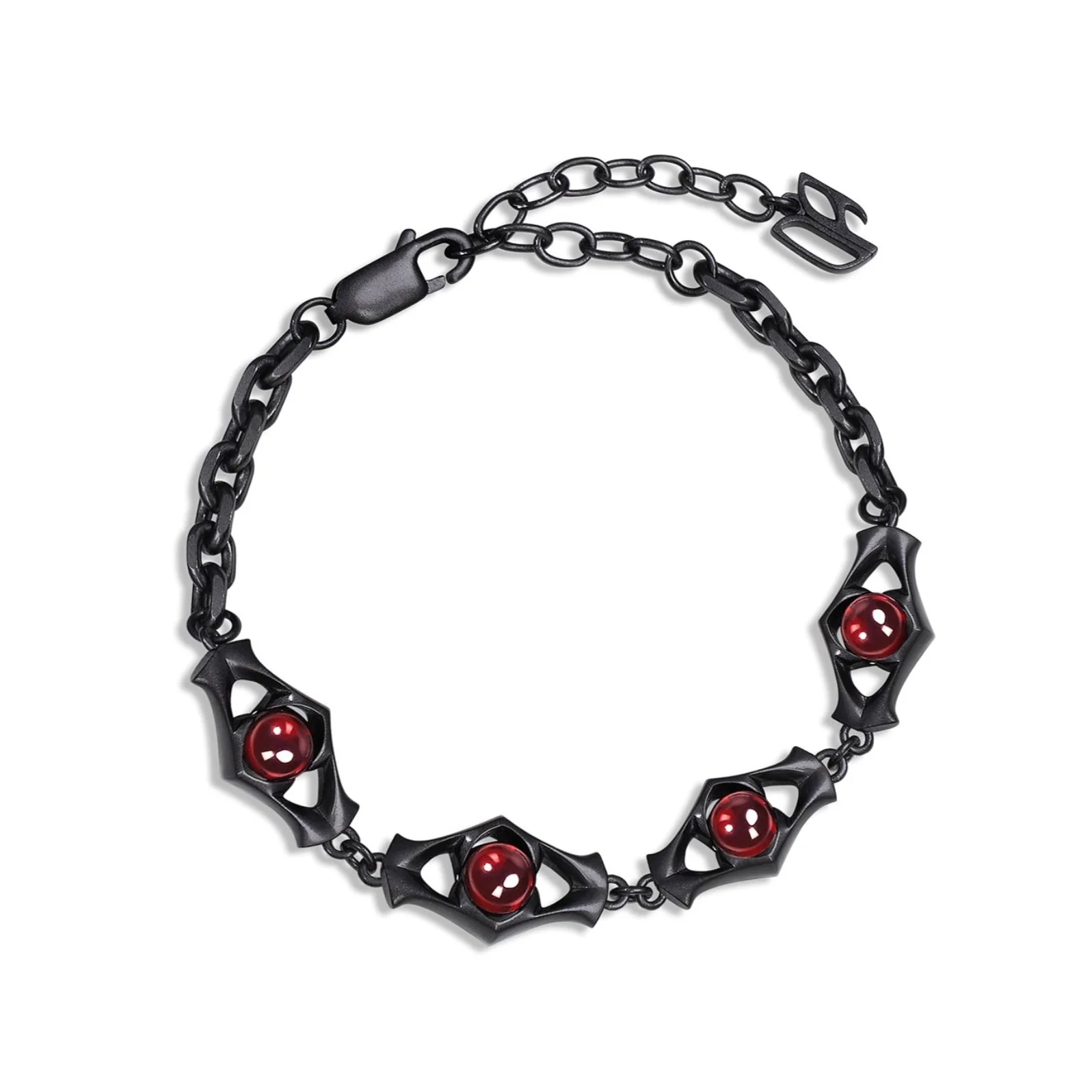 Orbit Bracelet | Matte Black & Garnet by Outsider Artist