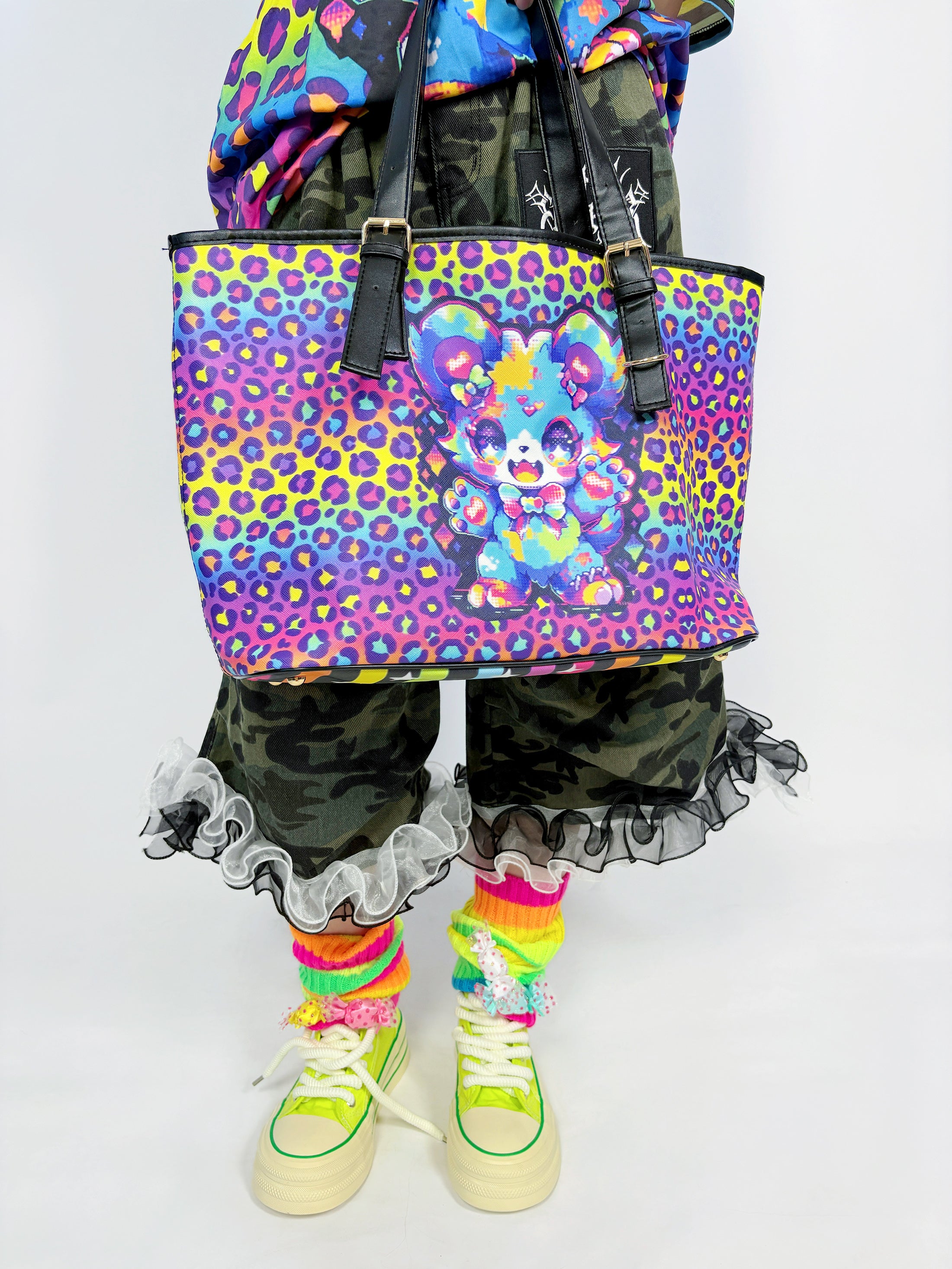 Decora Kei Rainbow Bear PVC Shoulder Bag - LEERROO by Land Decora