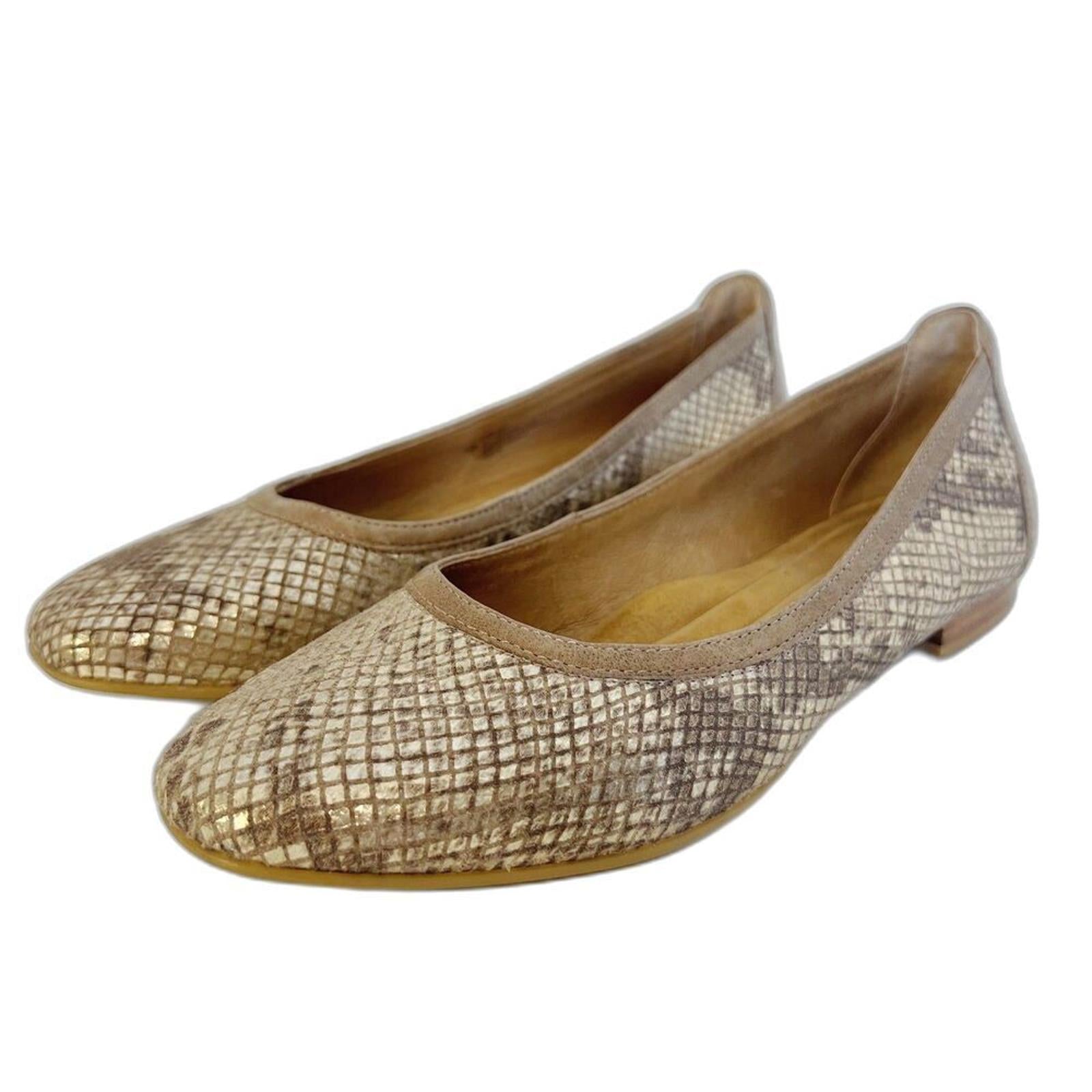 Sofft Women's Maretto Snakeprint Ballet Flats Snakeskin Slip On Flats by Hot Girl Secondhand