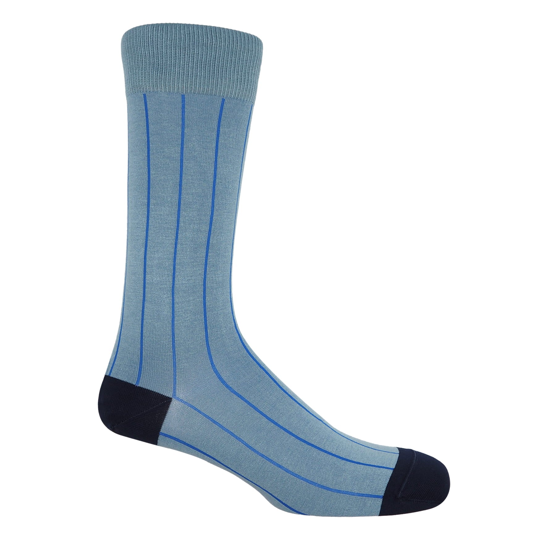 Pin Stripe Men's Socks - Sky Blue by Peper Harow