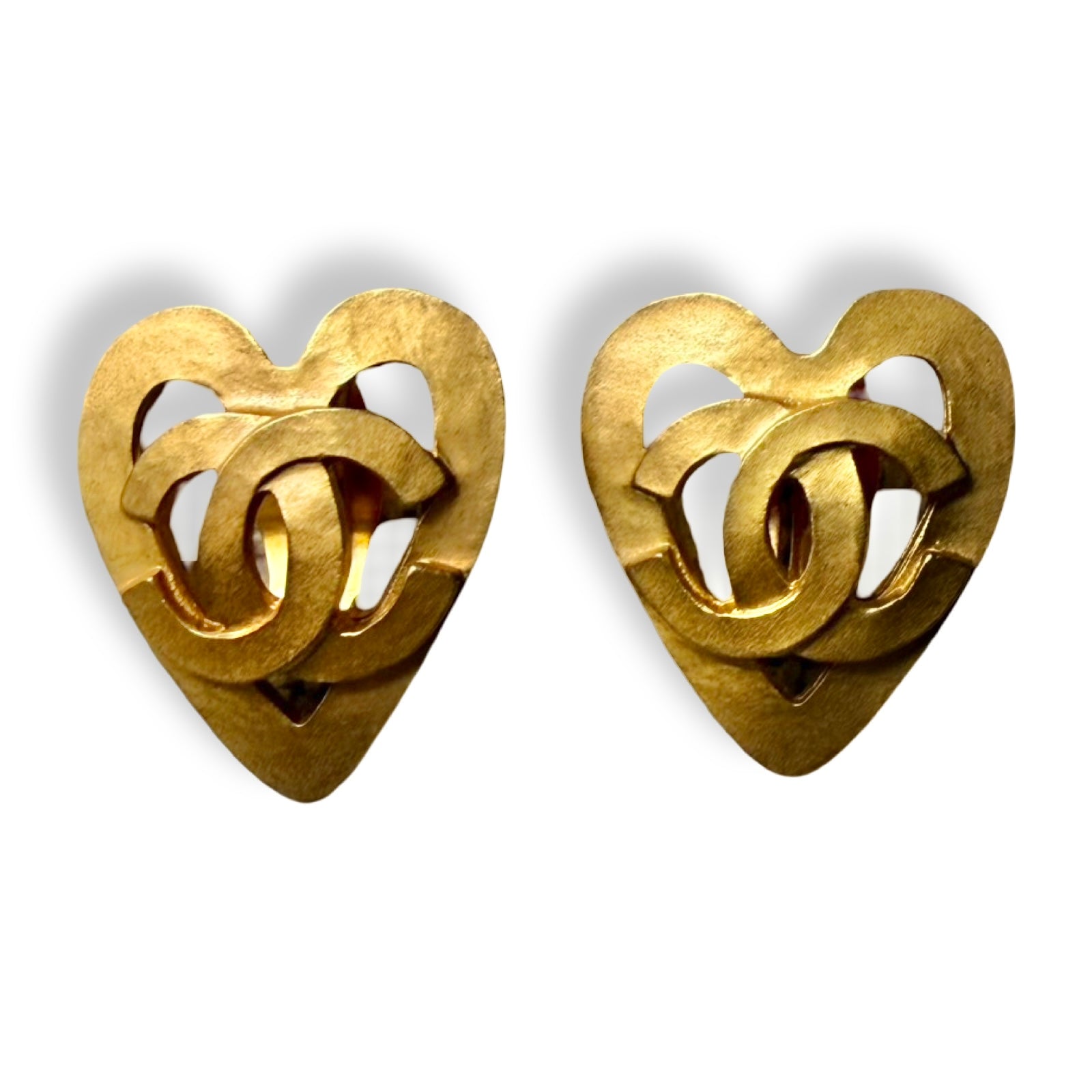 Chanel Vintage Open Heart Earrings by The Vintage New Yorker