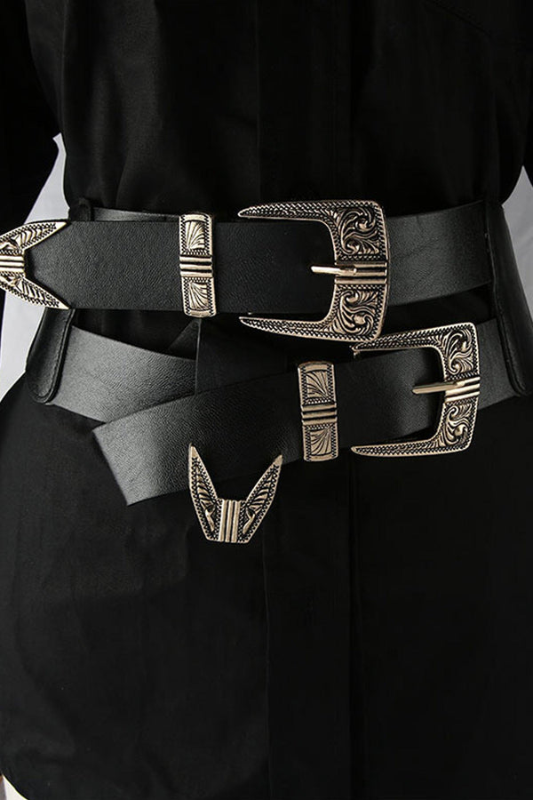Double Buckle Belt by KATAKOMB