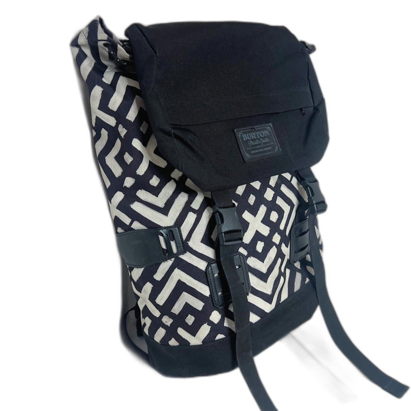 Burton Tinder Backpack Black and White Striped Laptop Sleeve by Hot Girl Secondhand