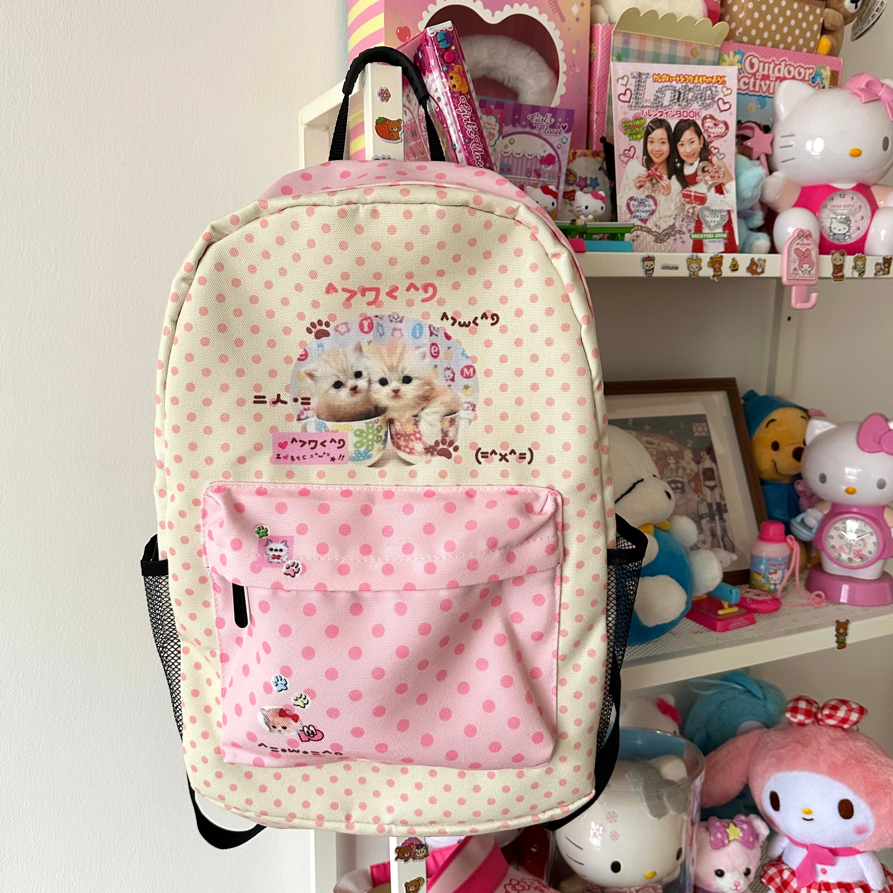 Kawaii Y2K Cat Backpack - Bodytalk by Land Decora