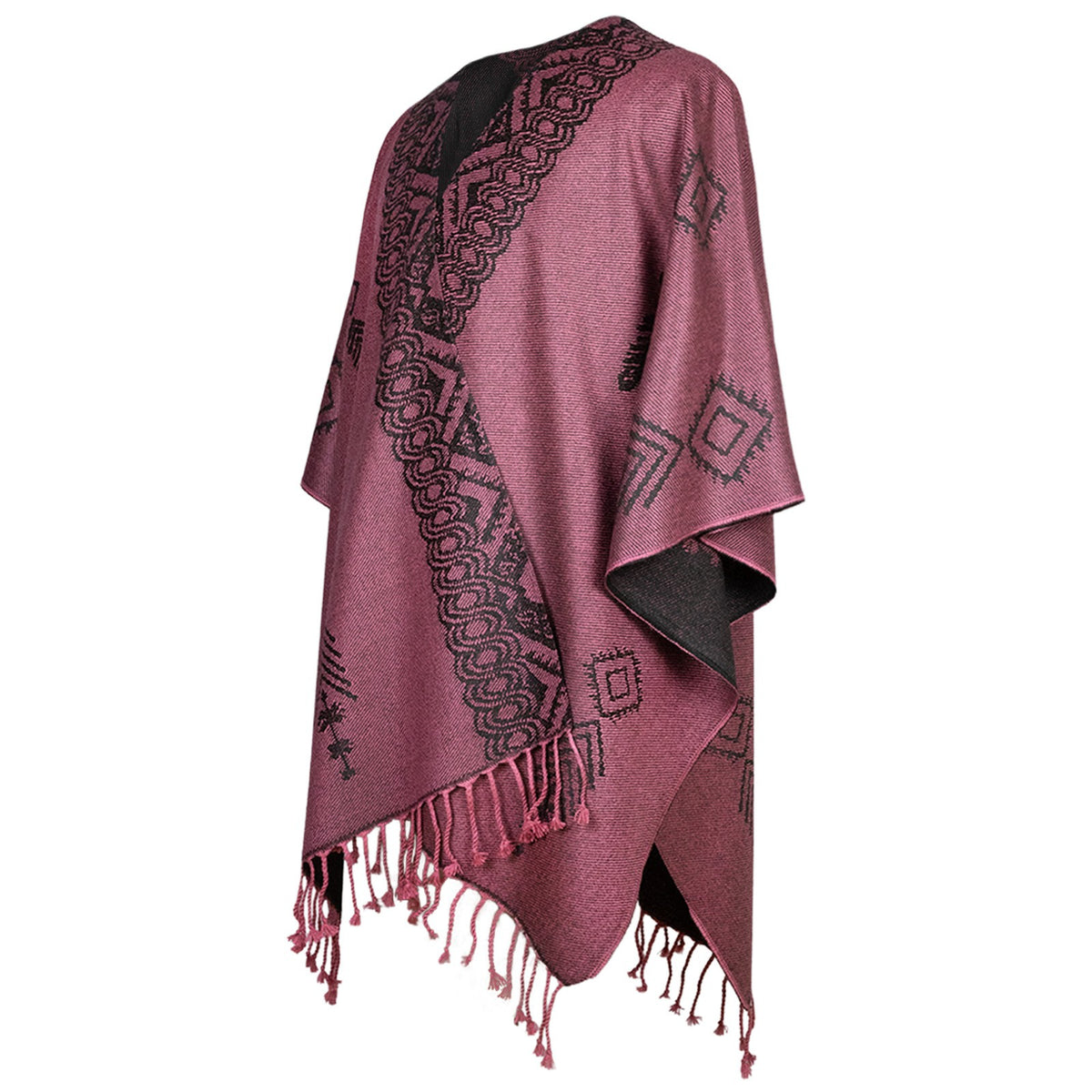 Guayllabamba - Lightweight Fine Alpaca Wool UNISEX Ruana Cape Poncho/S by ECUALAMA
