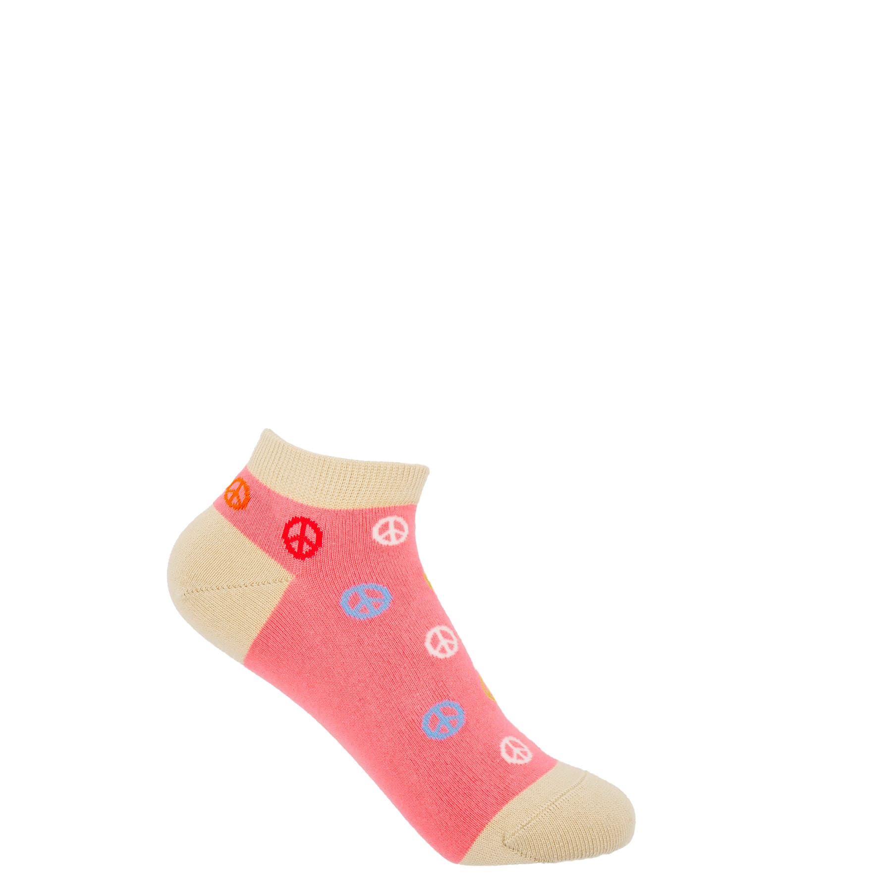Peace Women's Trainer Socks - Pink by Peper Harow