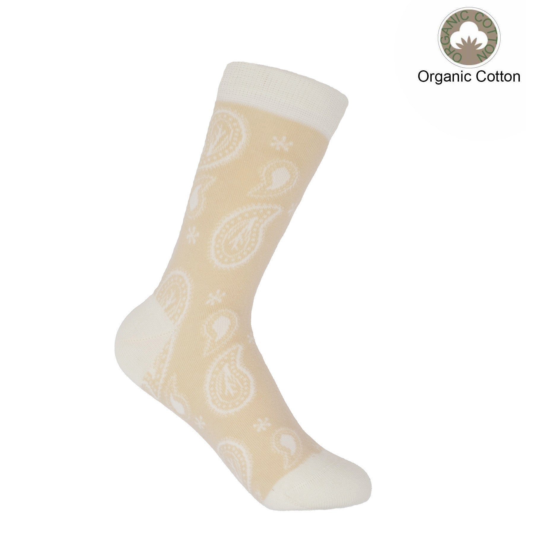 Paisley Women's Socks - Beige by Peper Harow