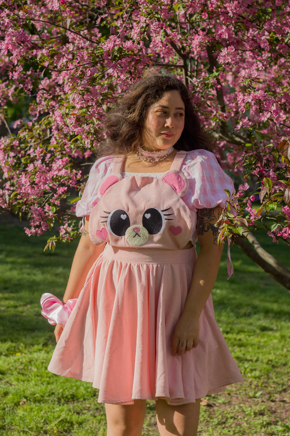 Sakura Bear Pinafore by Miss Candyholic