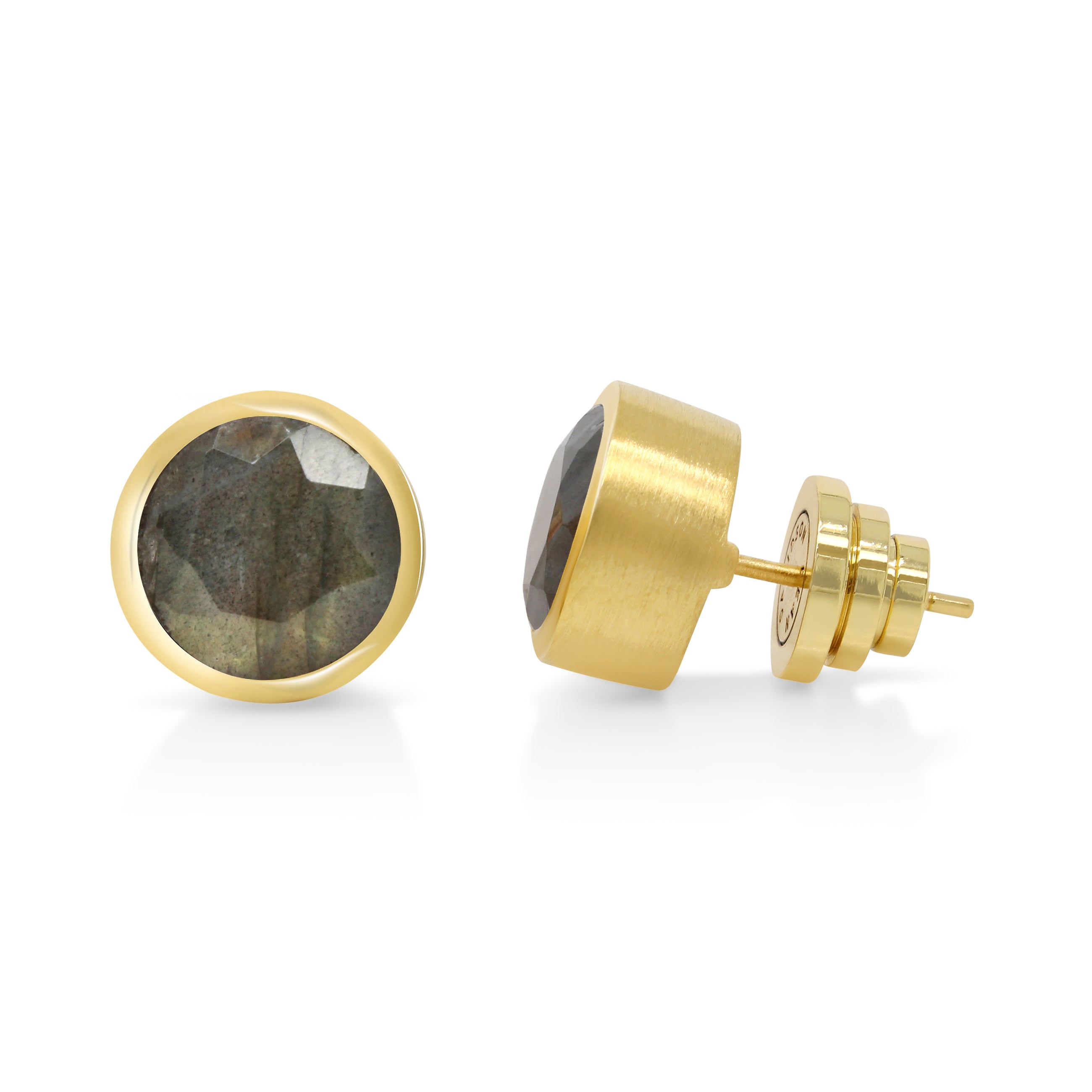 Labradorite Midi Signature Knockout Studs by Sierra Deene