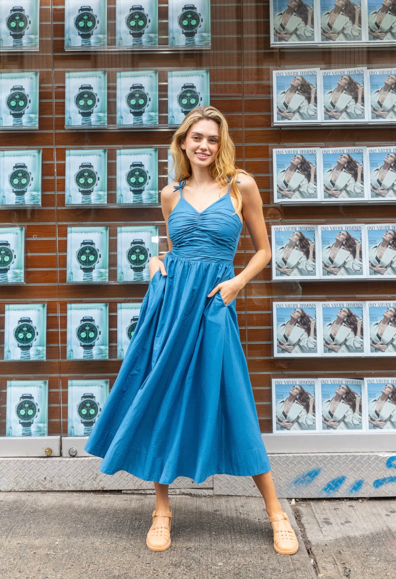 Micah Dress in Blue Sapphire by Sierra Deene