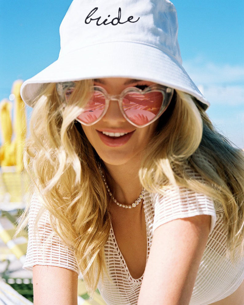 BRIDE BUCKET HAT IN WHITE - FINAL SALE by RAËLIV