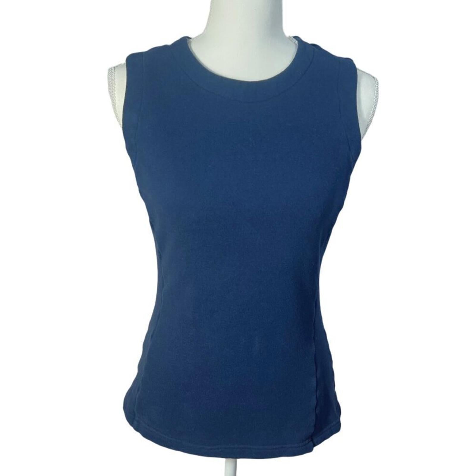 Derek Lam 10 Crosby Navy Blue Sleeveless Top Tank Top Terry Cloth Size by Hot Girl Secondhand