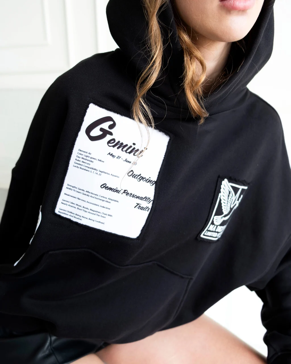 Zodiac Symbols Patchwork Hoodie by MA DEZIGN