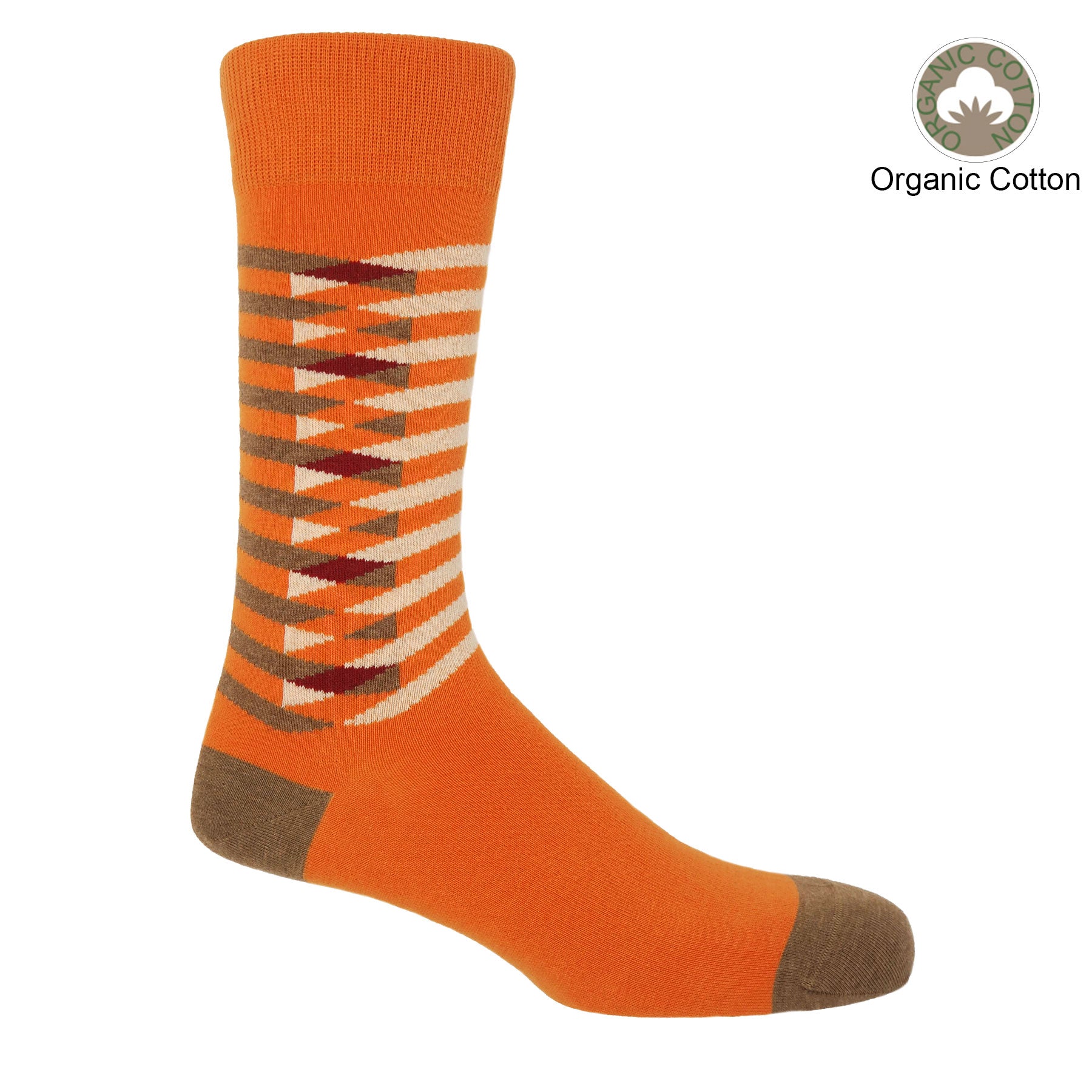 Symmetry Organic Men's Socks - Orange by Peper Harow
