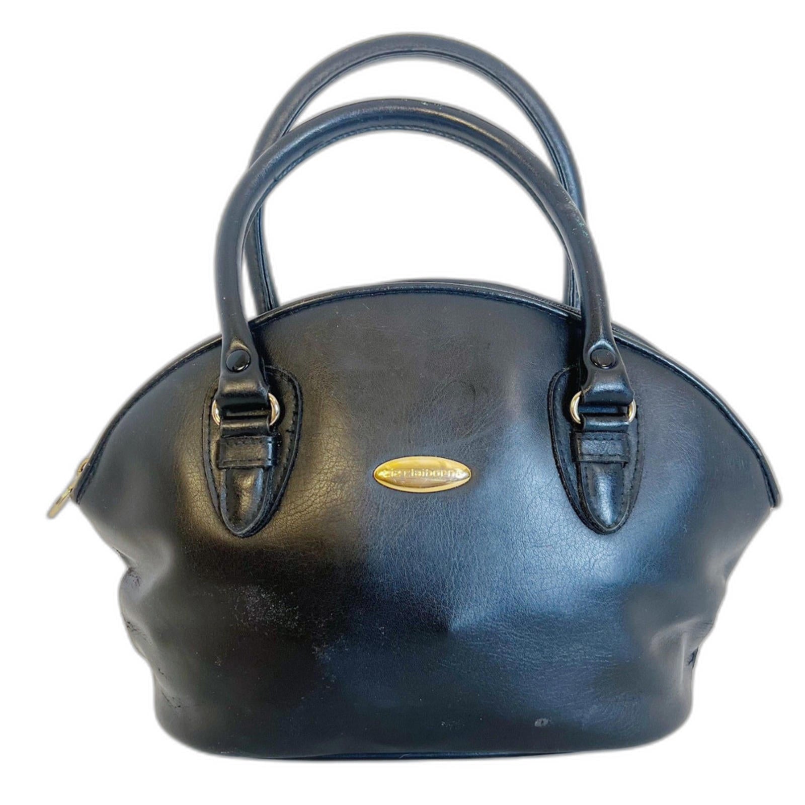 Vintage Liz Claiborne Black Leather Shoulder Bag Purse by Hot Girl Secondhand